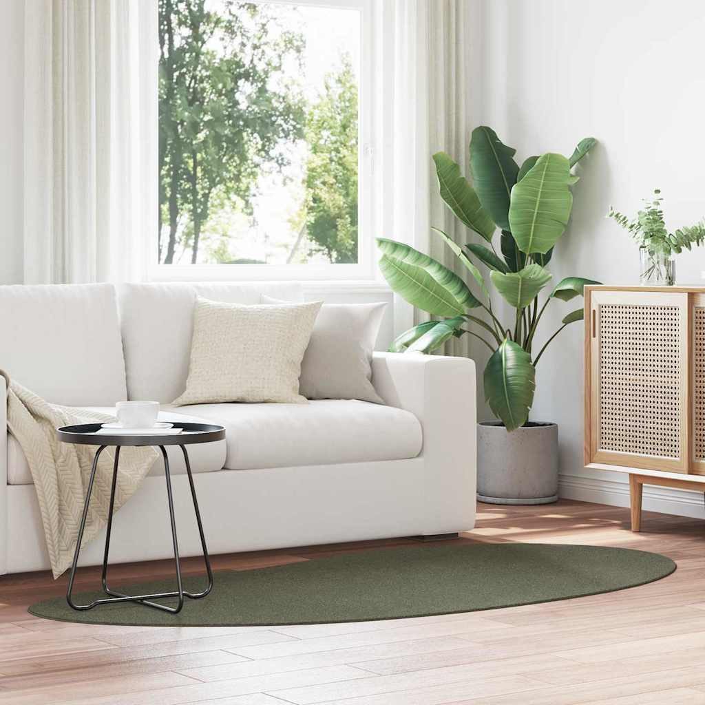 vidaXL Teppich Bereichsteppiche HUARTE Waldgrün 100 x 200 cm Polyester, Asymmetrisch