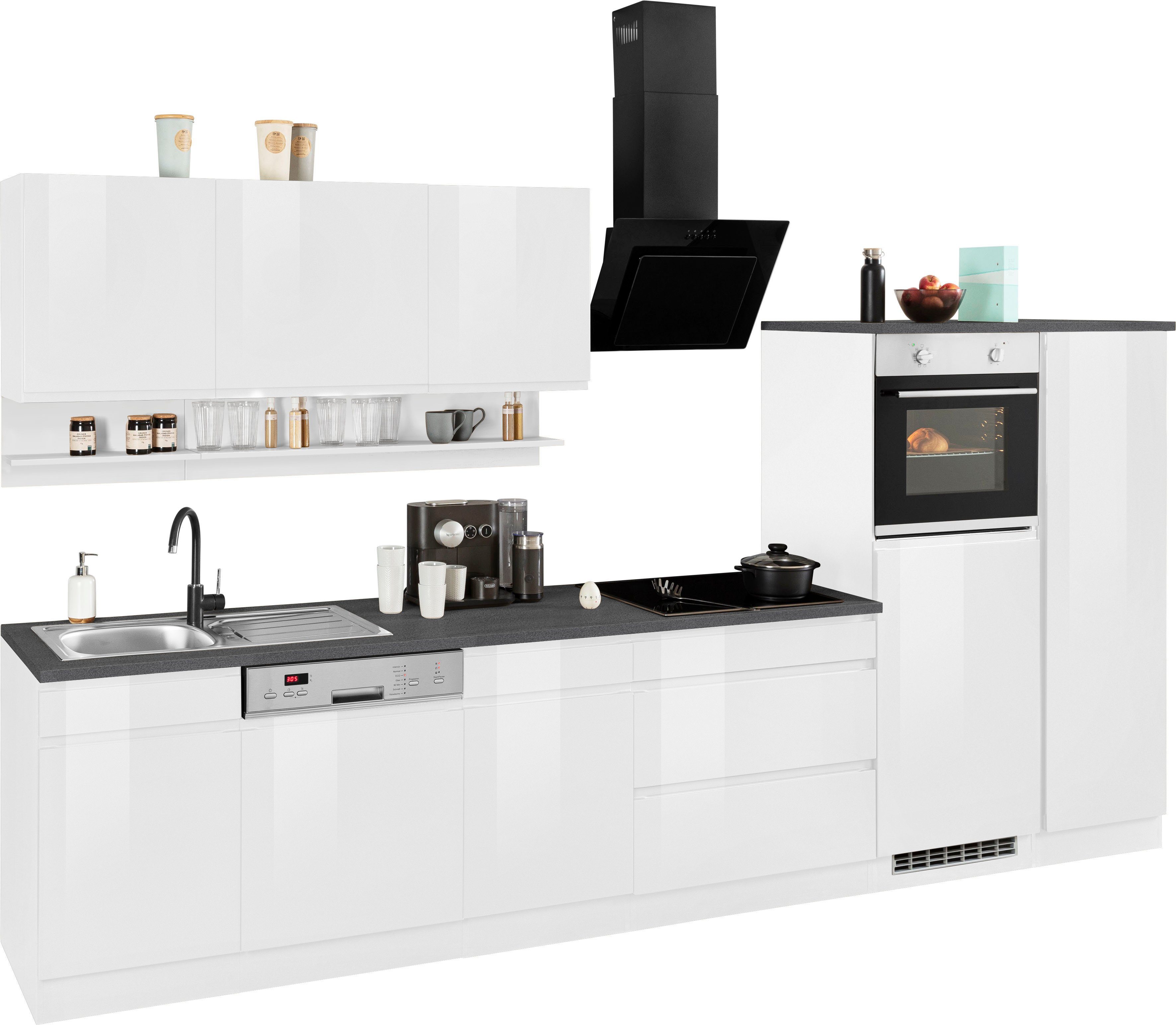 KOCHSTATION Küchenzeile KS-Virginia, Breite 350 cm, ohne E-Geräte