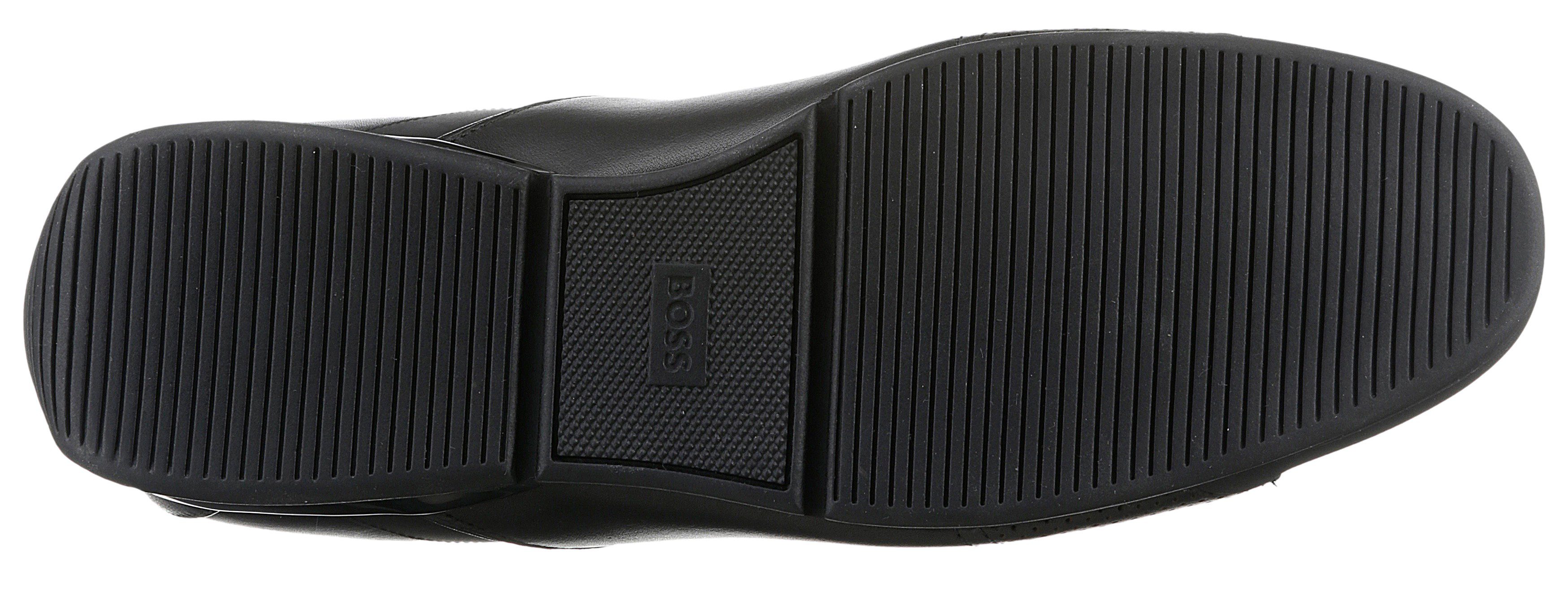 BOSS Sneaker mit BOSS-Markenlabel, Freizeitschuh, Halbschuh, Schnürer,schmale Form