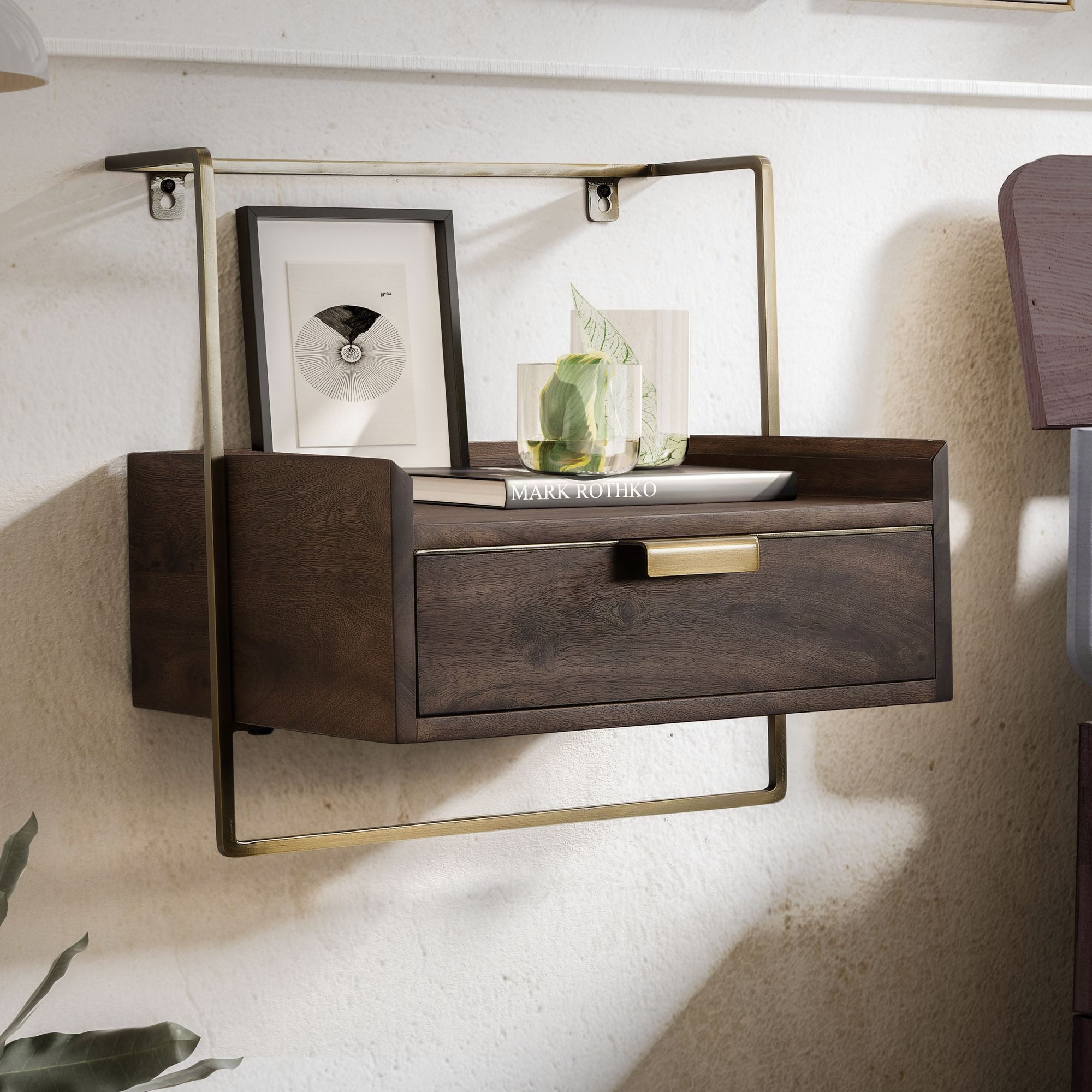 FINEBUY Nachttisch FB64190 (Nachtkonsole für Wandmontage günstig online kaufen
