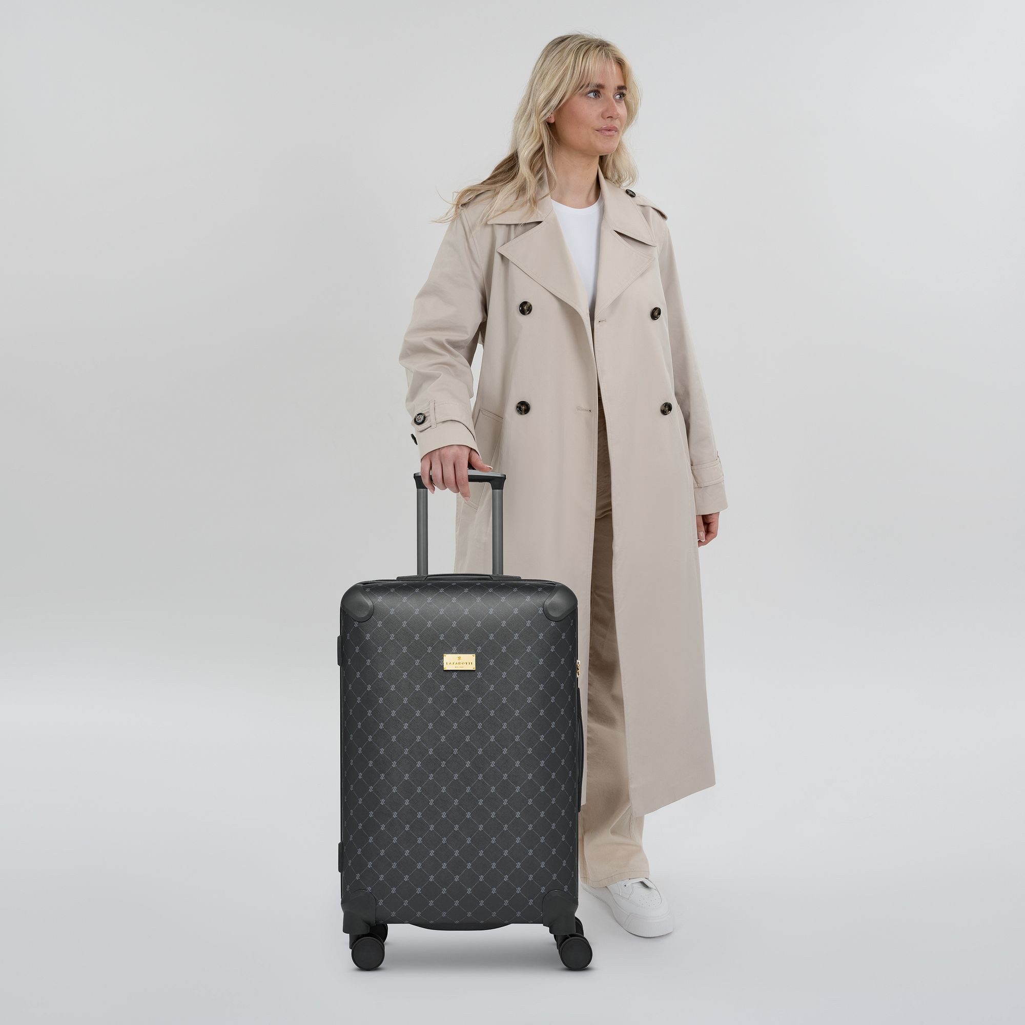 Lazarotti Hartschalen-Trolley Palermo, 4 Rollen, Polypropylen, PVC