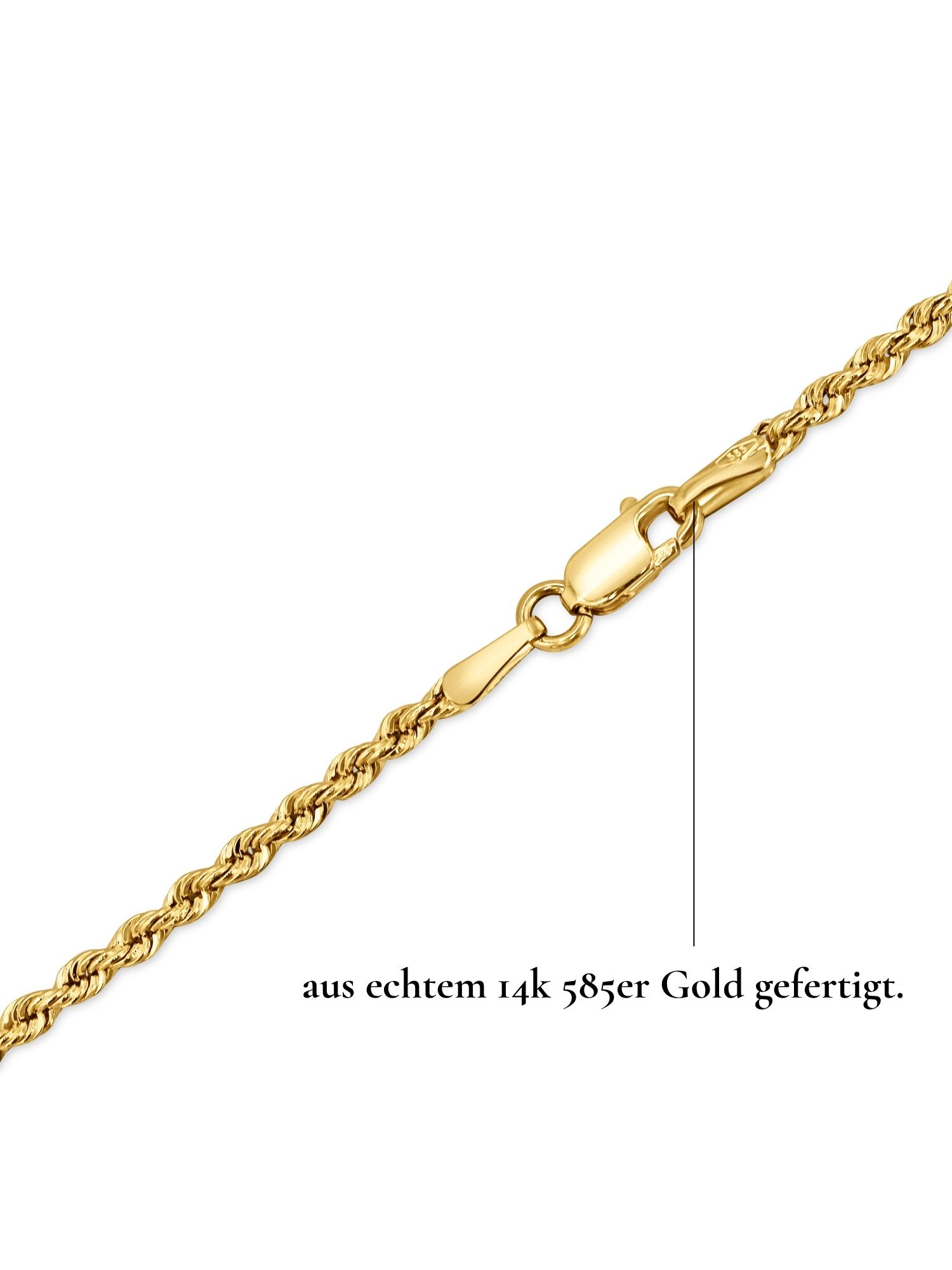 Antares Gold Goldkette 14K 585er Kordel Chain Goldkette – Elegantes und Zeitloses Design