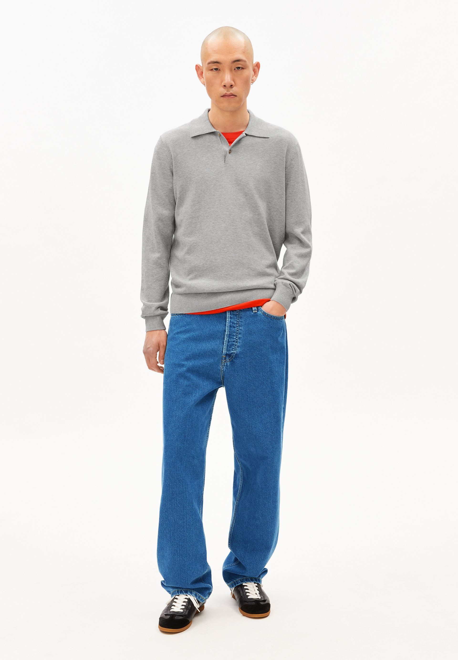 Armedangels Strickpullover KNIT POLO Polo aus Bio-Baumwolle Slim Fit