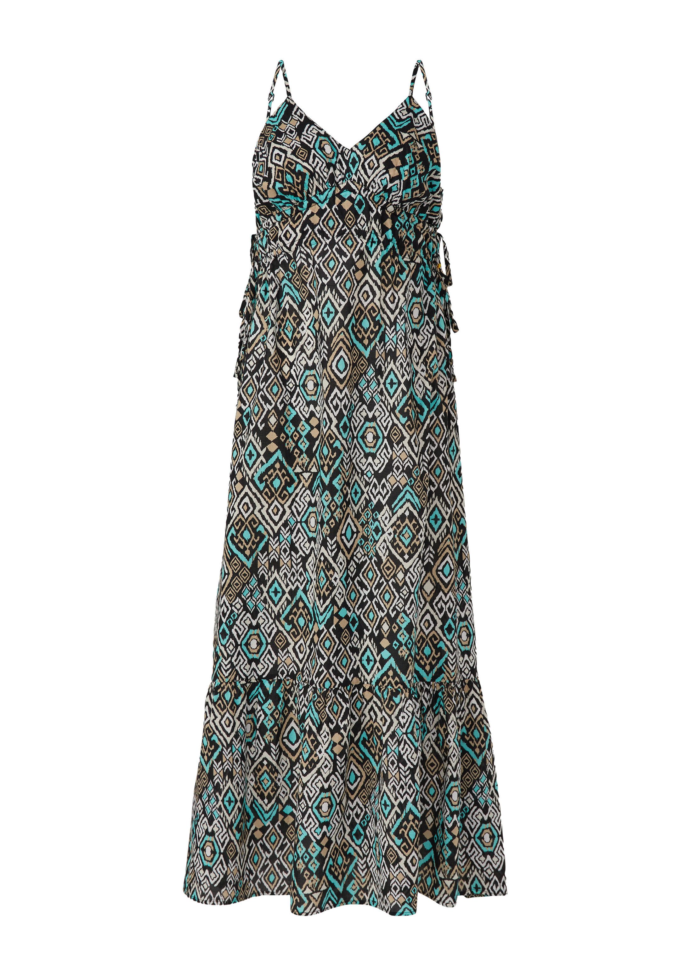 s.Oliver Maxikleid Kleid Maxikleid aus Baumwolle mit seitlicher Weitenregulierung