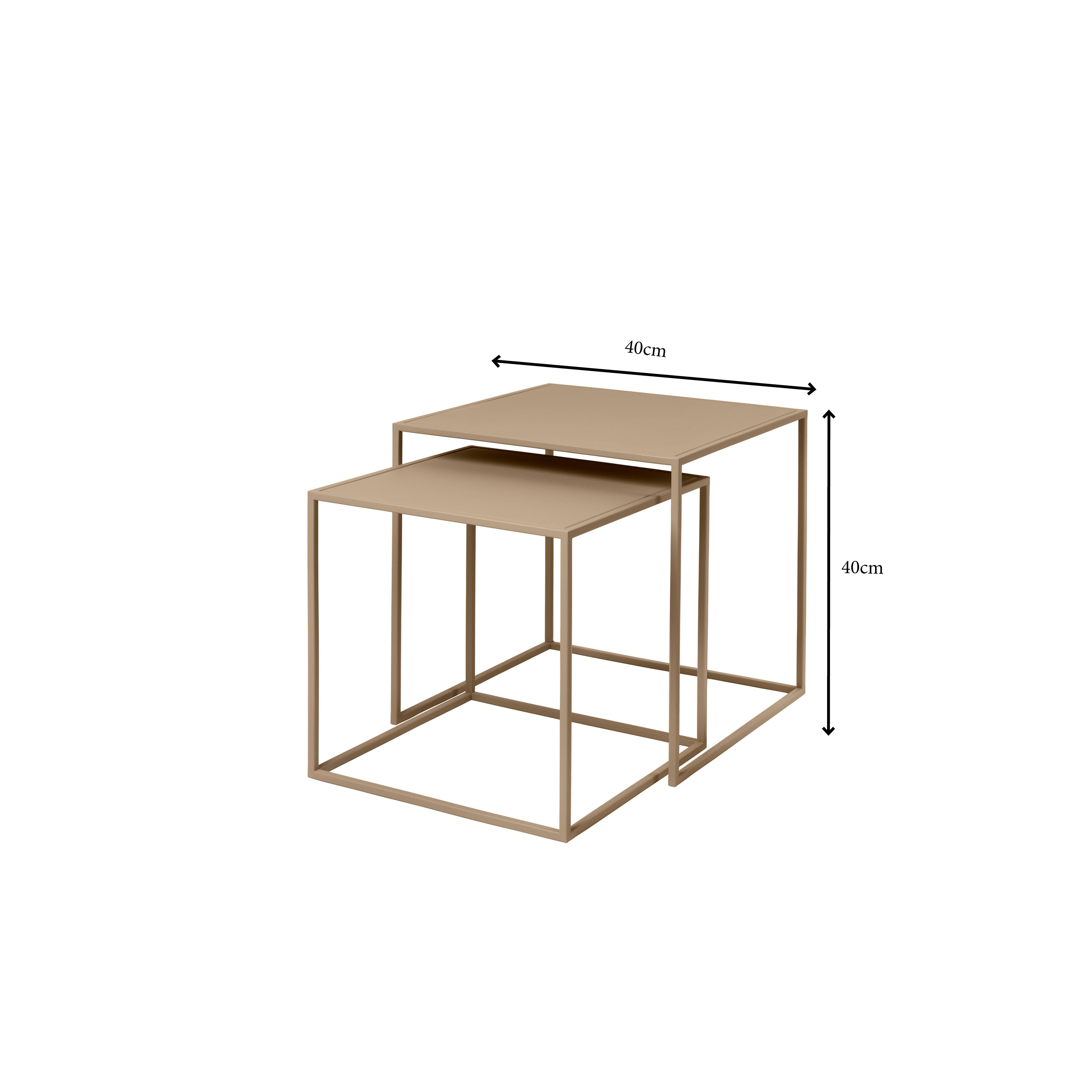 blomus Beistelltisch -FERA- 2er Set quadratische Tische: Minimalistisch, Robust & Elegant (Set, 2-St., 2 Tische), Pulverbeschicht, Minimalistisches Design, Platzsparend, Quadratisch