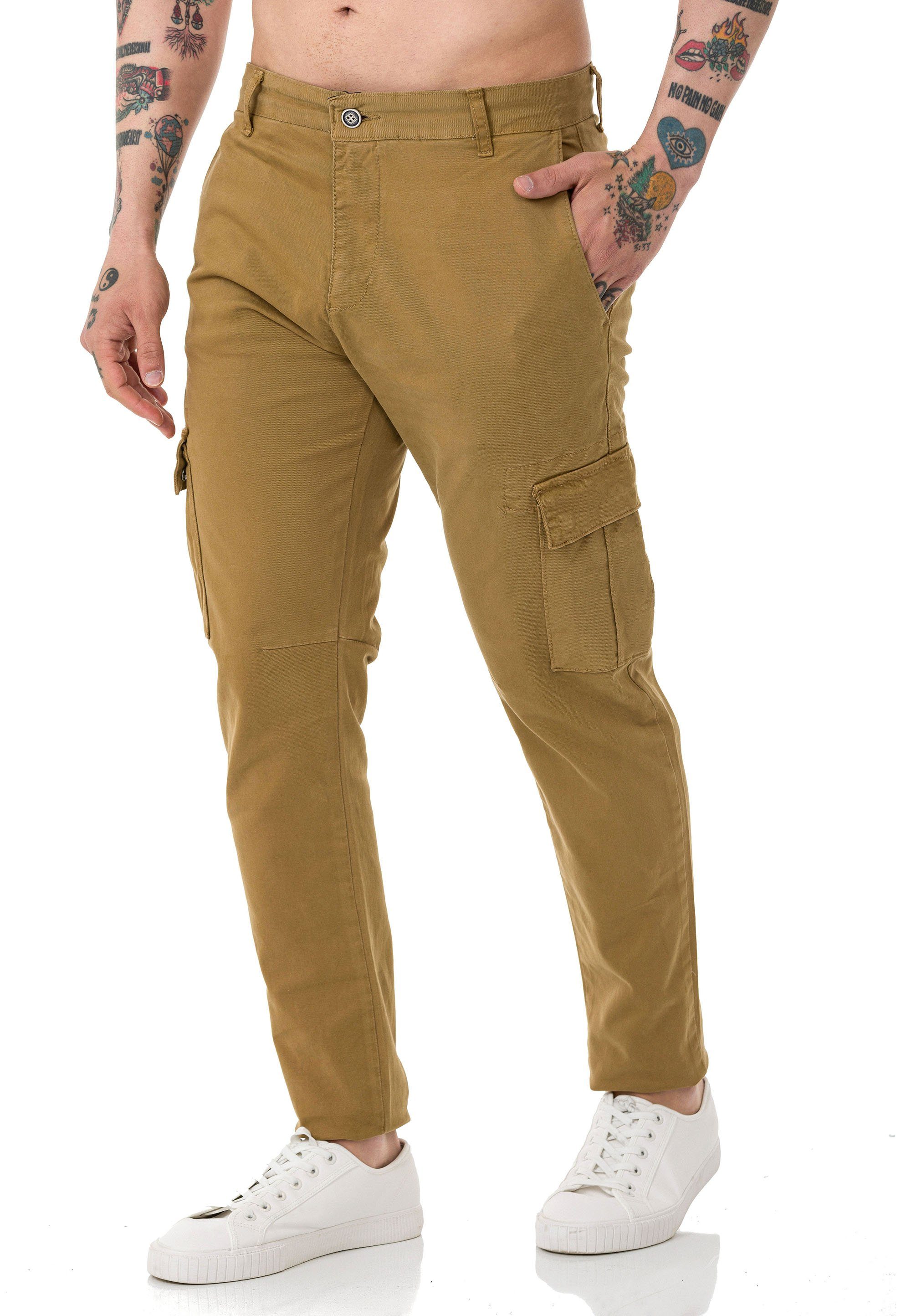 Bridge Chinohose Herren Premium Hose Red Camel Chino Cargo RedBridge Basic Qualität