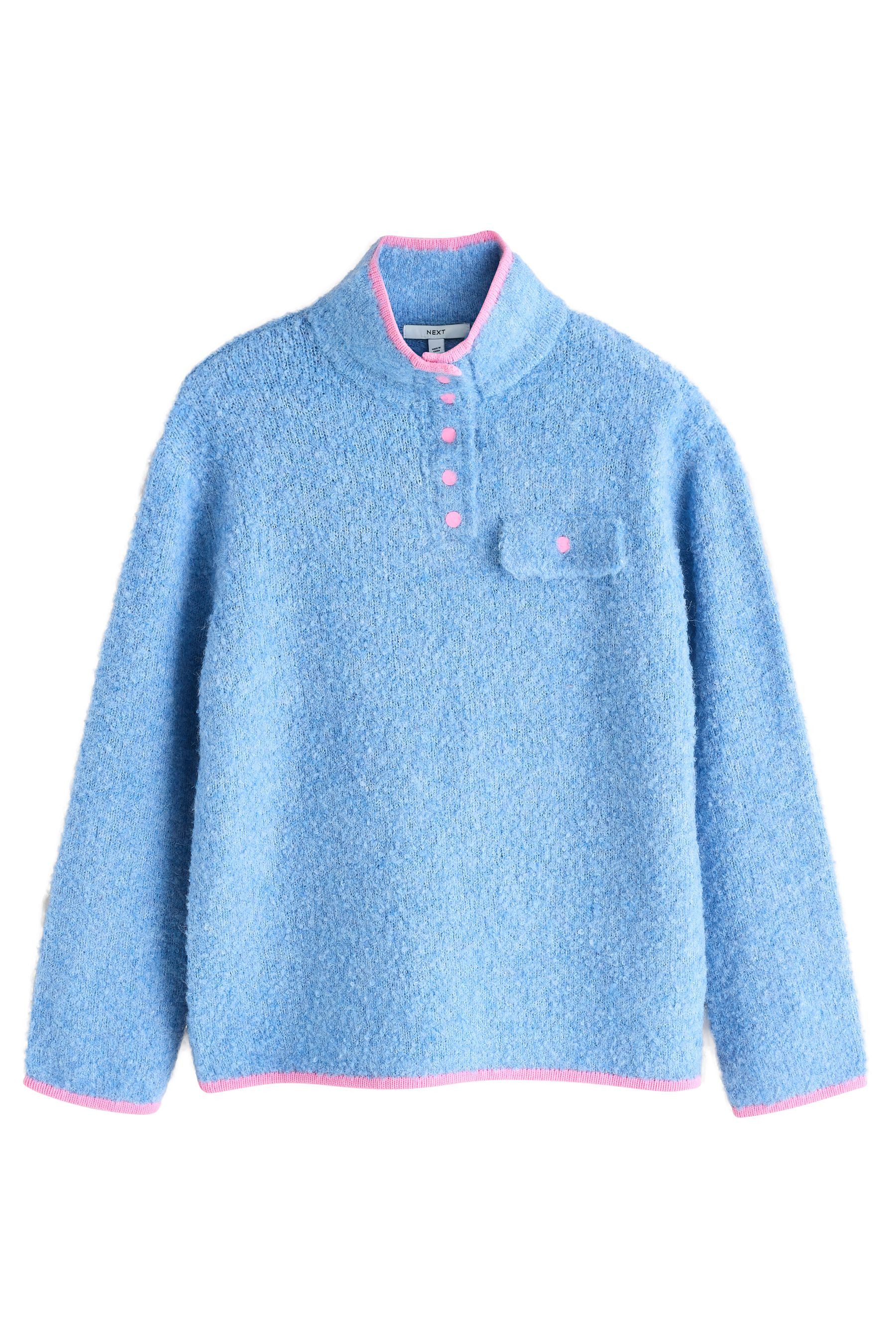 Next Strickpullover Bouclé-Pullover mit Stehkragen und Tasche (1-tlg) günstig online kaufen