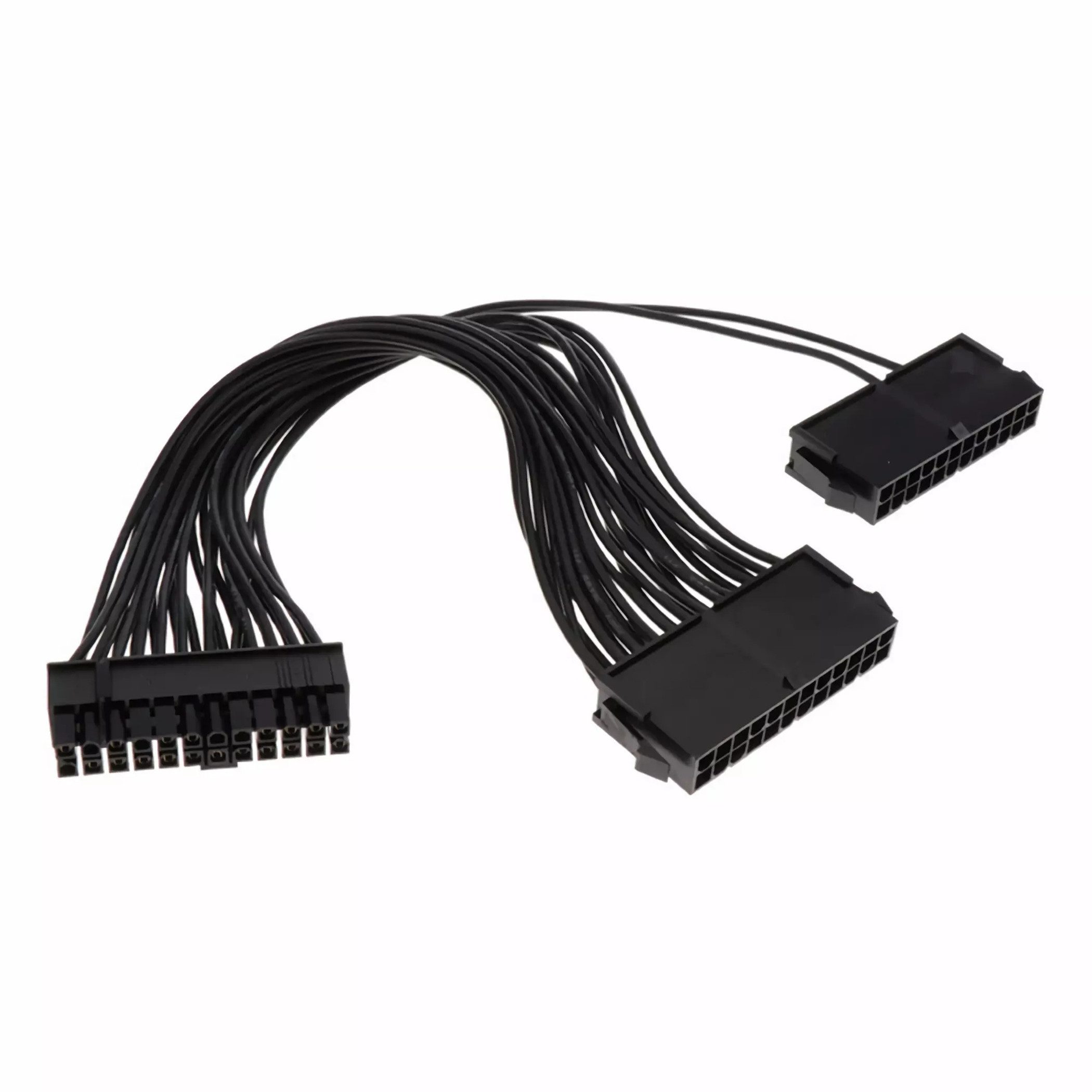 C41 24pin Dual PSU Mainboard Netzteil PC Verlängerungskabel Adapter Computer-Kabel