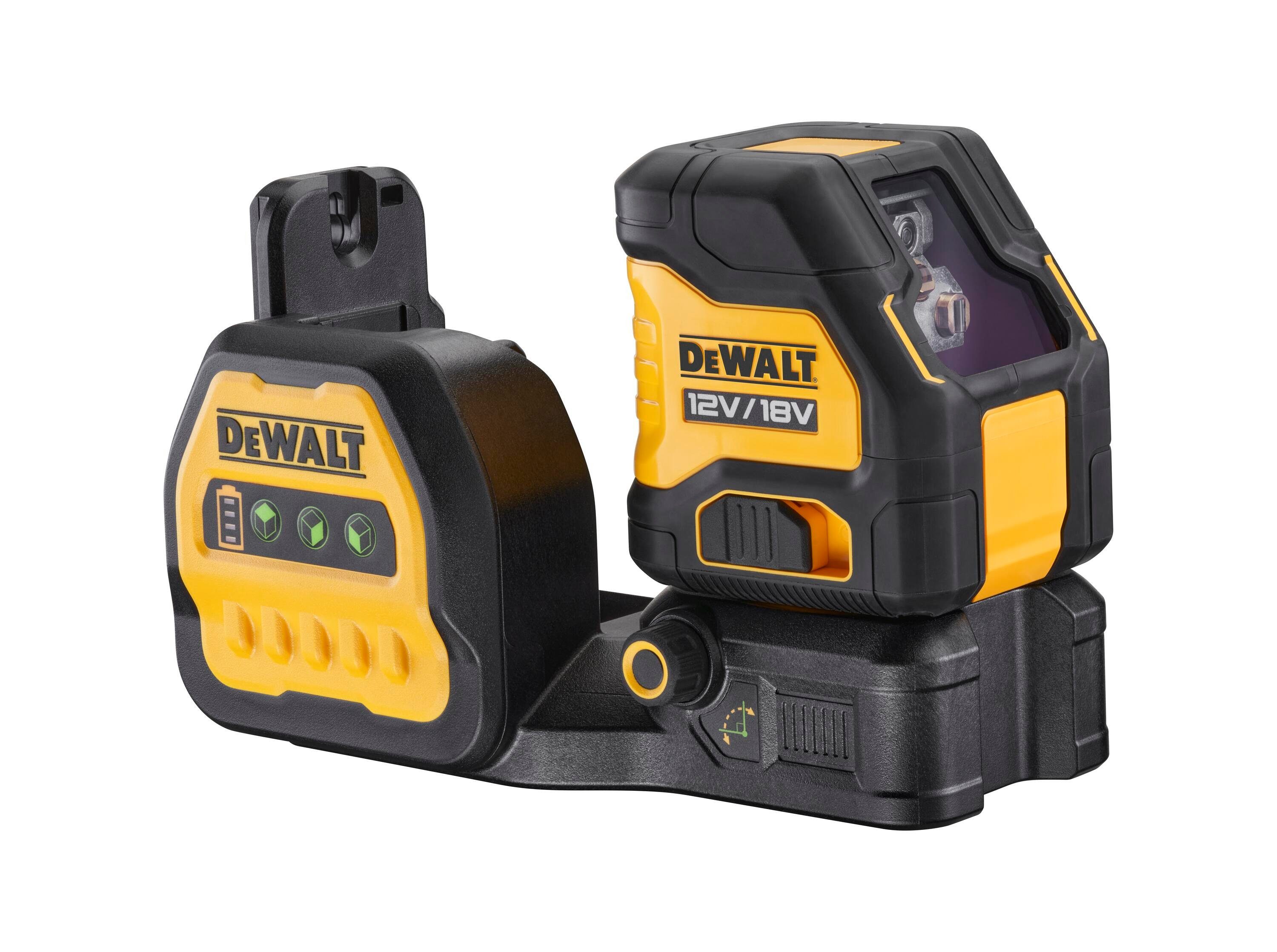 DeWalt DCB184 5,0Ah DCE088NG18-XJ 18V T Set in STAK grün Akku, Box, inkl. Kreuzlinienlaser DCB115 Netzteil