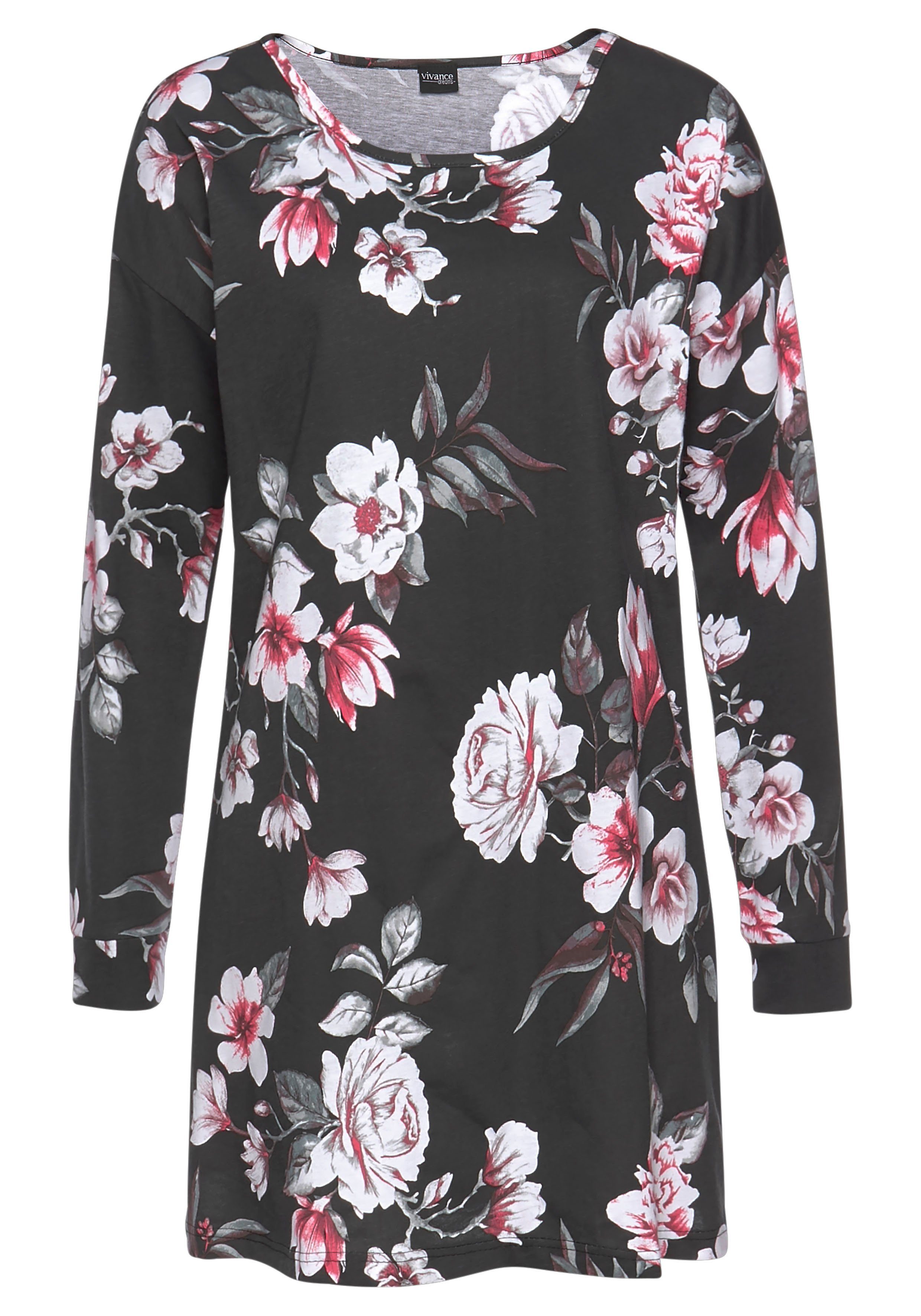 Vivance Dreams by Lascana Sleepshirt (Packung, 2 Stück) mit Blumendruck – Bild 5 von 5