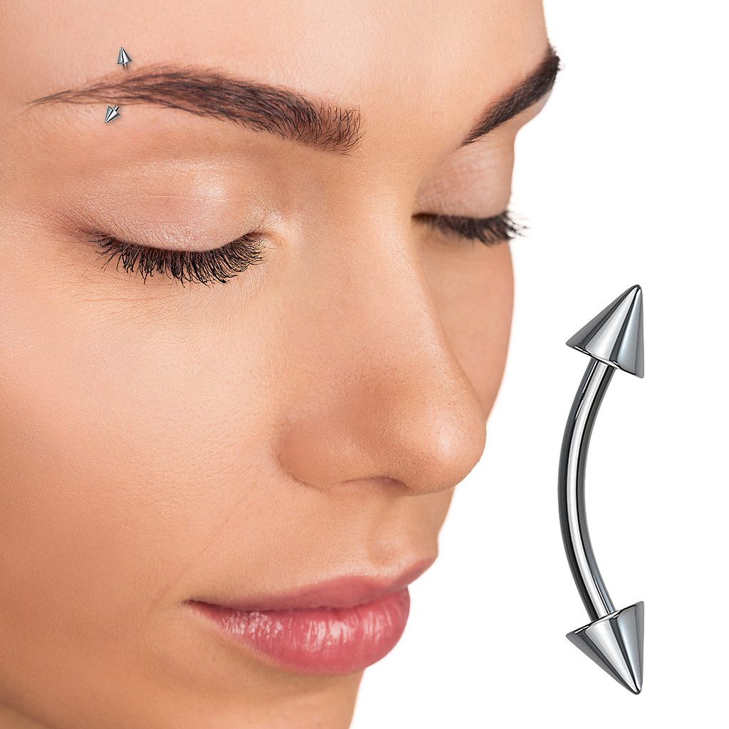 Taffstyle Augenbrauenpiercing Augenbrauenpiercing aus Titan mit Spitzen Sil günstig online kaufen