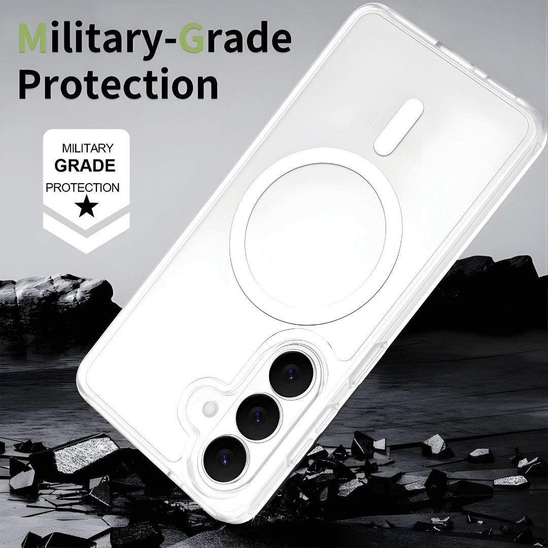 SmartUP Smartphone-Hülle für Samsung Galaxy S26 Plus MagSafe Silikon Case Slim Transparent 6,7, MagSafe-Technologie – Bild 4 von 5