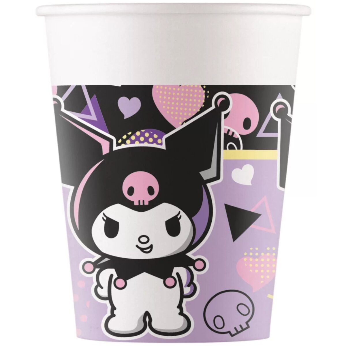 Hello Kitty Trinkflasche Hello Kitty Kuromi Pop Art Kunststoffbecher 8 Stk 200 ml FSC
