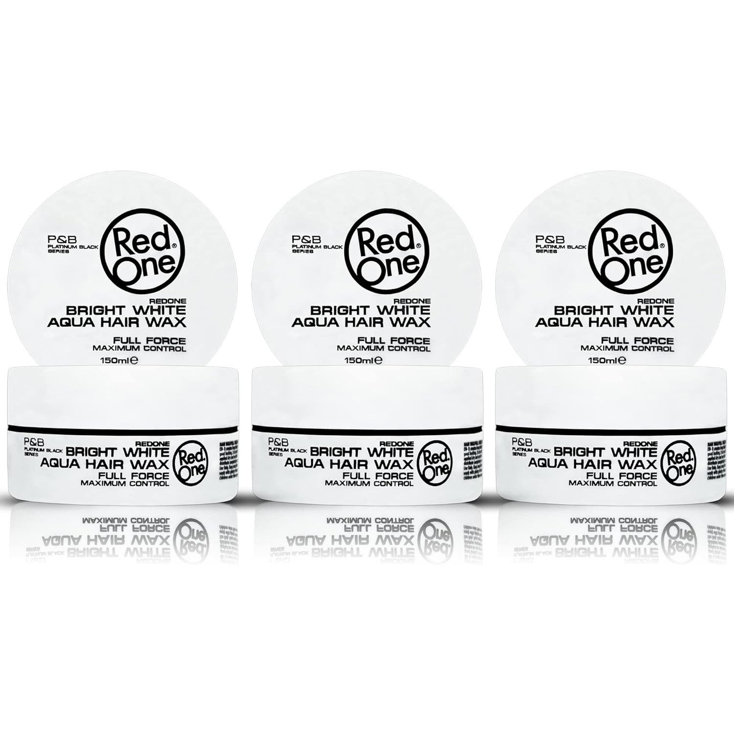 RedOne Haarwachs Haarwachs Styling Wax 150ml Bright White, 3-tlg.