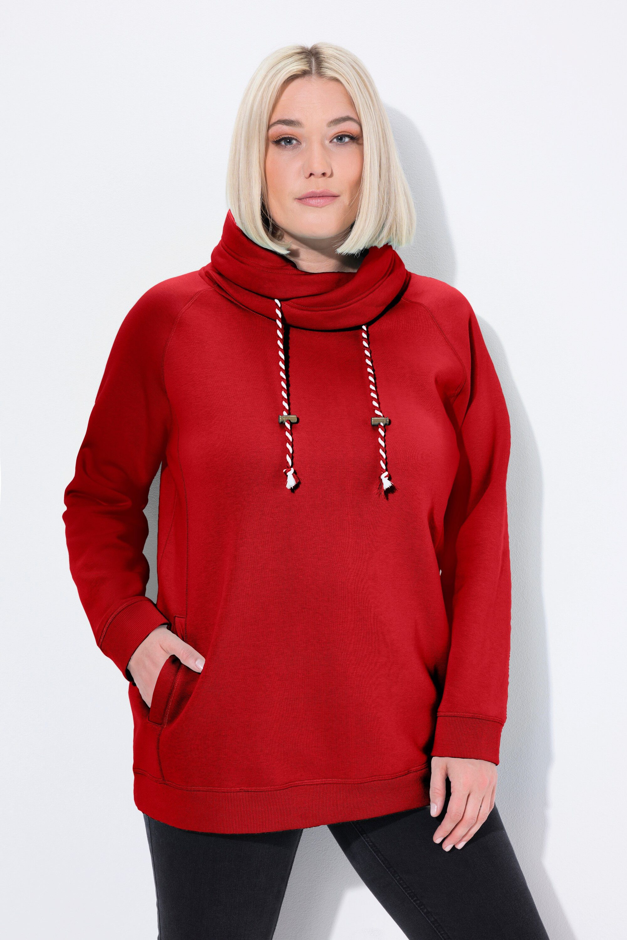 Ulla Popken Sweatshirt Sweatshirt weiter Stehkragen günstig online kaufen