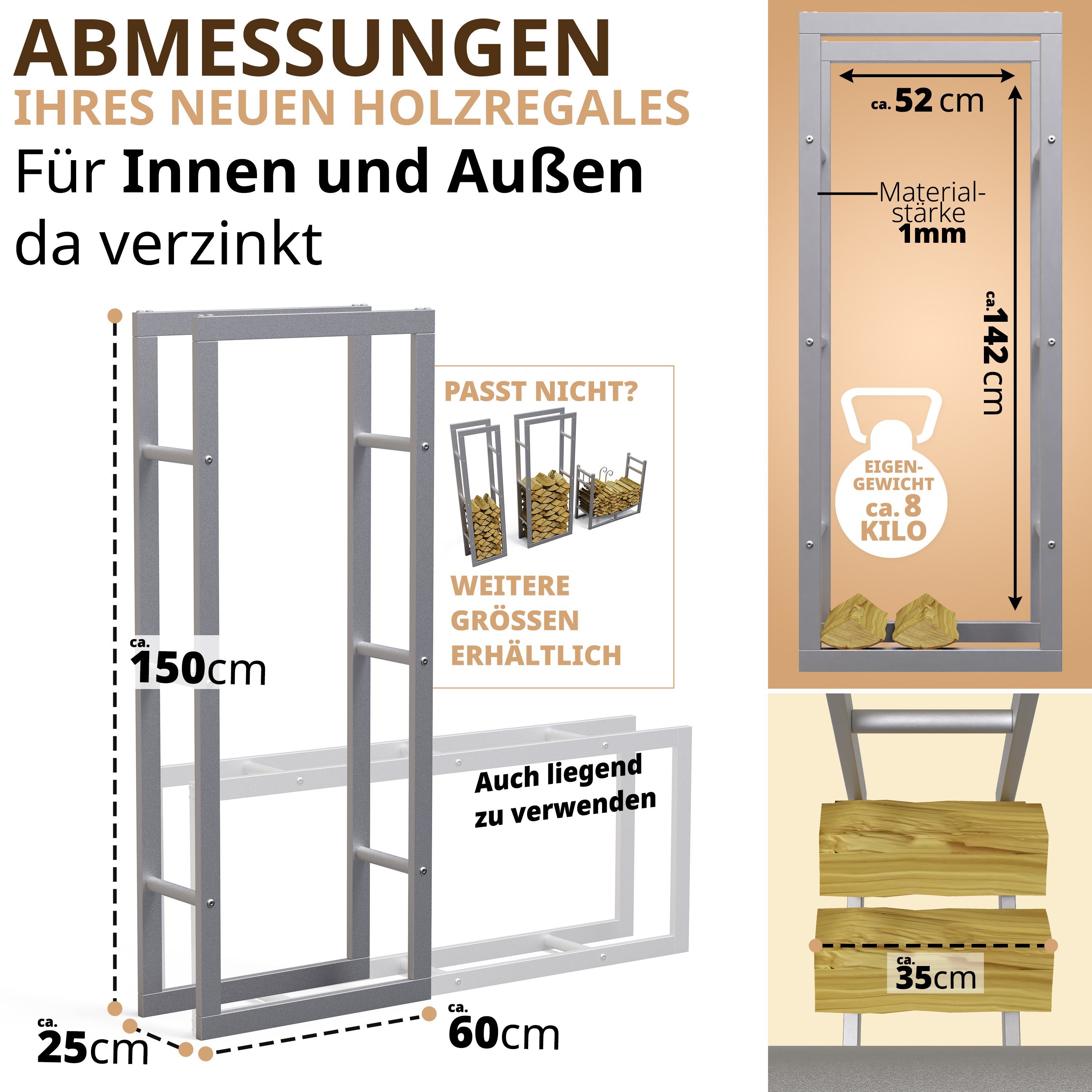 LAWA Living and Lifestyle Kaminholzregal Metall günstig online kaufen