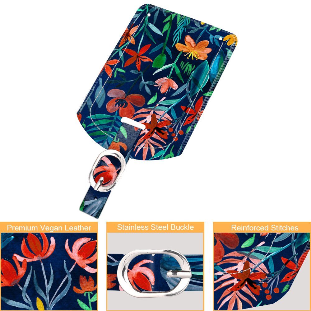 Fintie Gepäckanhänger Kofferanhänger aus Kunstleder, Gepäckanhänger ID Etik günstig online kaufen