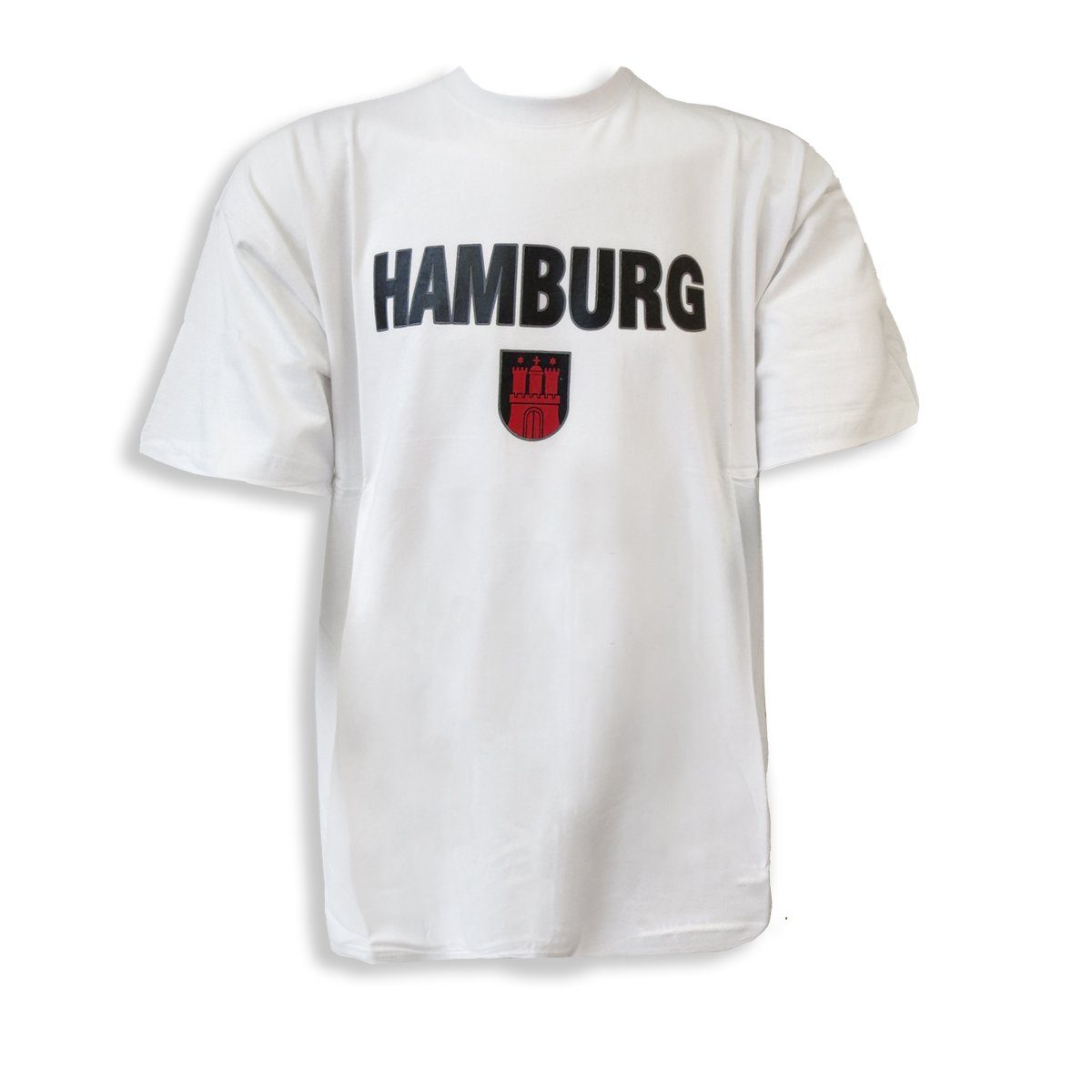 Sonia Originelli T-Shirt T-Shirt Herren "Hamburg Classic" Wappen Baumwolle weiss-blau