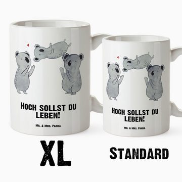 Mr. & Mrs. Panda Tasse Koalas Feiern - Weiß - Geschenk, Familie, XL Tasse, Große Tasse, Gros, XL Tasse Keramik, Prächtiger Farbdruck