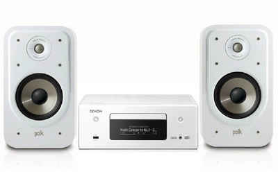 Denon CEOL RCD-N11 DAB Weiß + Polk Audio Signature S20e Weiß Stereo-Receiver