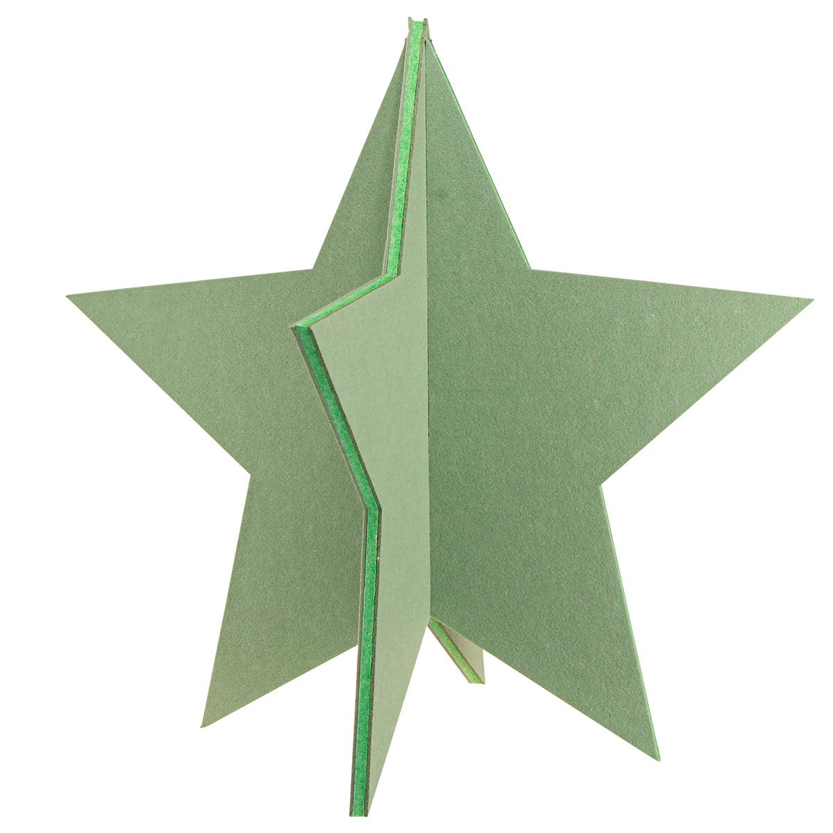 Florists Products Weihnachtsmann Filz Deko Stern Grün 62cm - Weihnachtsdeko, Skandi Stil