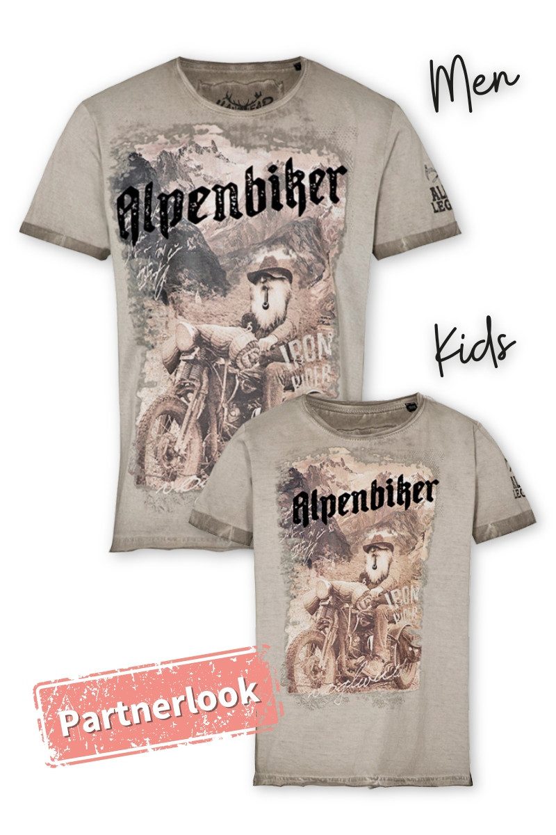 Hangowear Trachtenhemd Trachtenshirt Kind - YOGI KIDS - greige