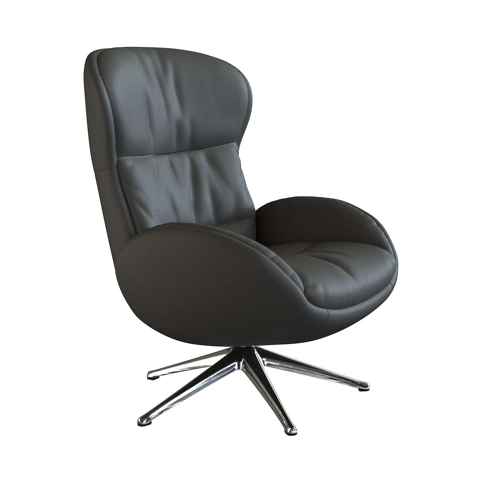 FLEXLUX Relaxsessel Haze, hervorragender Komfort, Alu Fuß, organisches Design, ergonomisch (Fernsehsessel), Rückenteilverstellung, drehbar, Fuß Alu