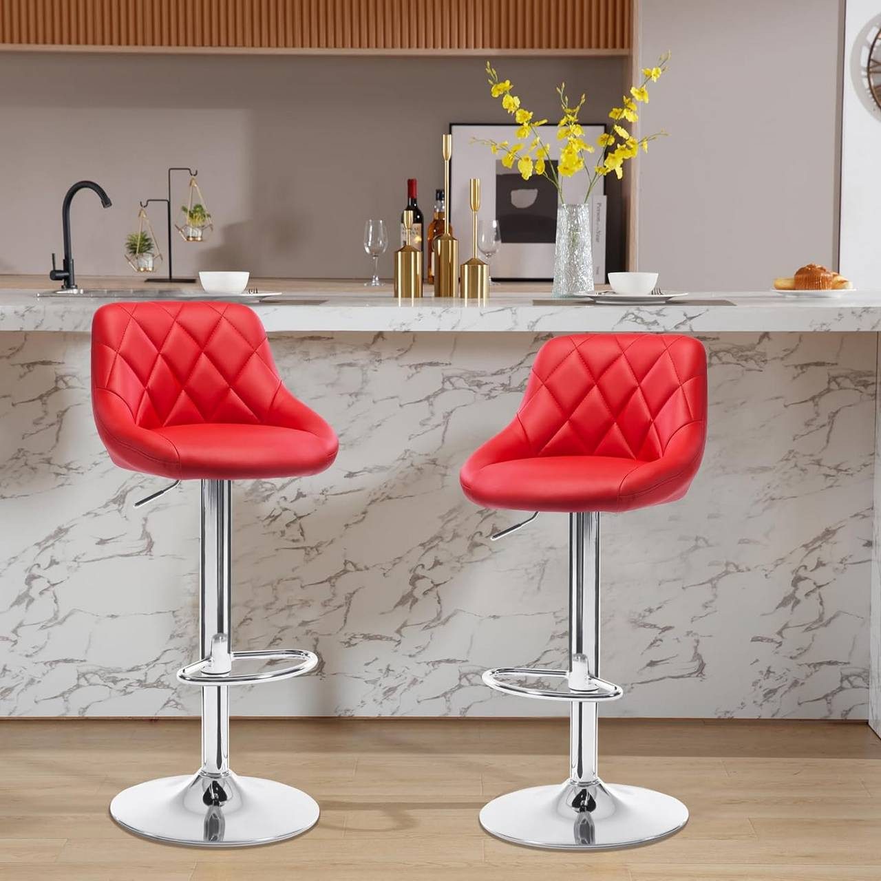 Woltu Barhocker (1 St), gepolsterte Sitzfläche Höhenverstellbar 360° Drehba günstig online kaufen