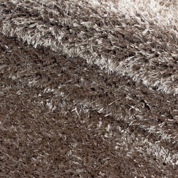 Hochflor-Teppich Unicolor - Einfarbig, Carpettex, Rund, Höhe: 50 mm, Teppich Wohnzimmer Shaggy Einfarbig Flauschig versch. Far. und größ.