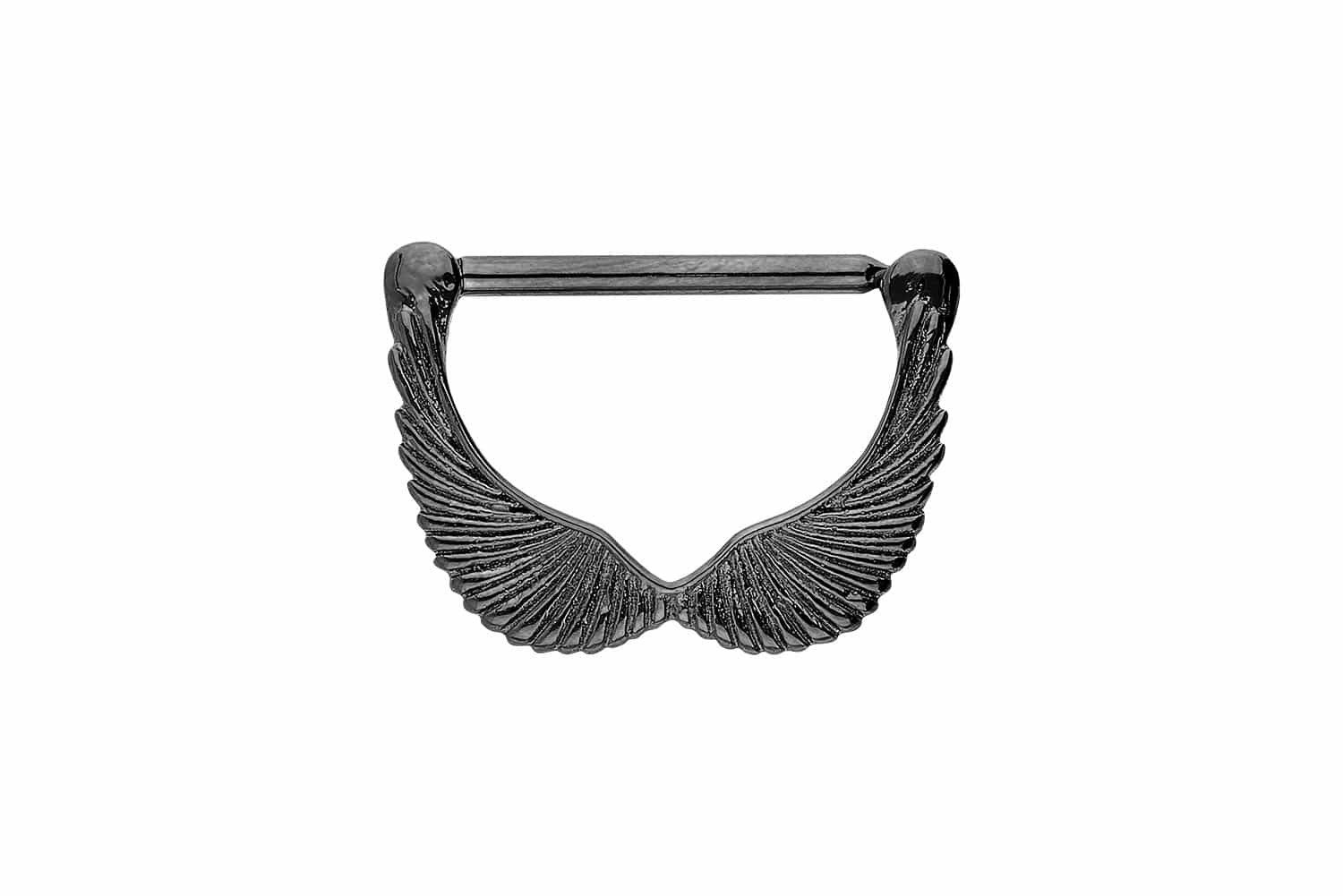 PIERCINGLINE Brustwarzenpiercing Chirurgenstahl Nippelpiercing Clicker FLÜGEL (Clicker, 1-tlg), Brust-, Nippel-Piercing, Chirurgenstahl