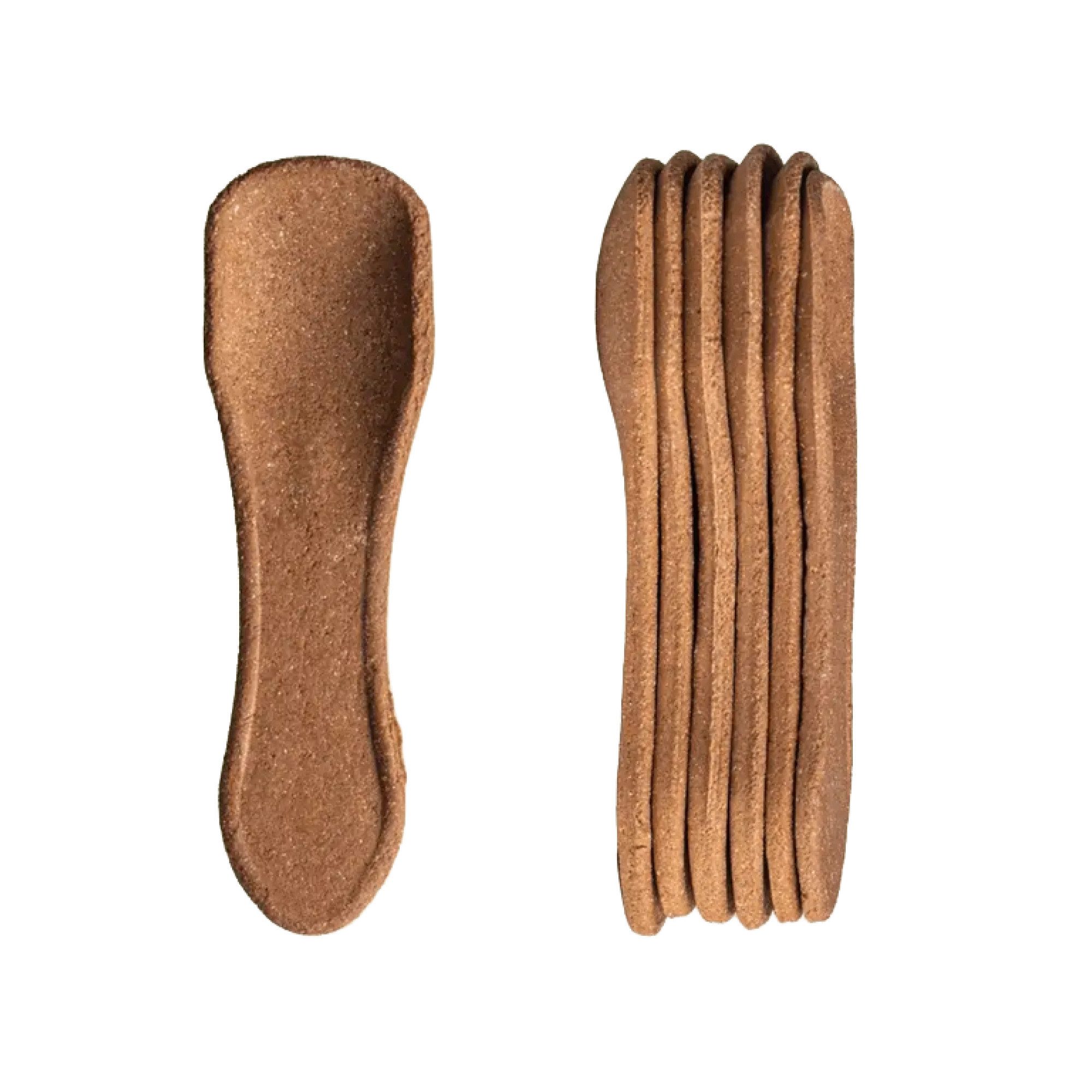wisefood Einwegbesteck-Set 500-tlg., Essbarer Eislöffel, Kakao, vegan, (500-tlg), Weizen