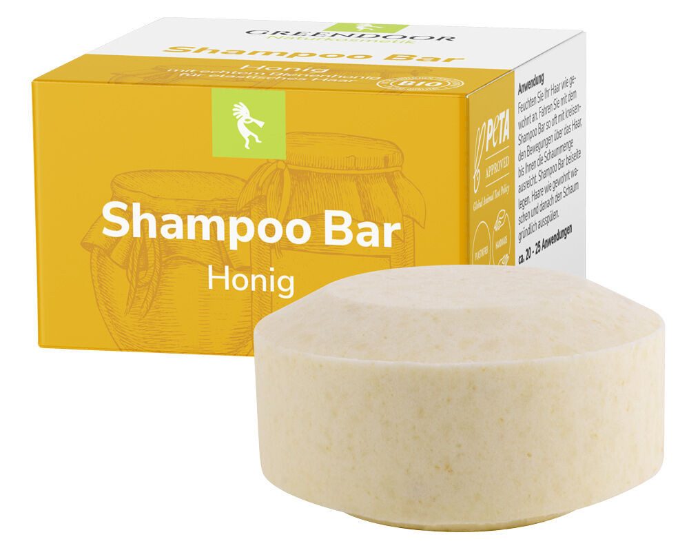 GREENDOOR Festes Haarshampoo Shampoo Bar Honig
