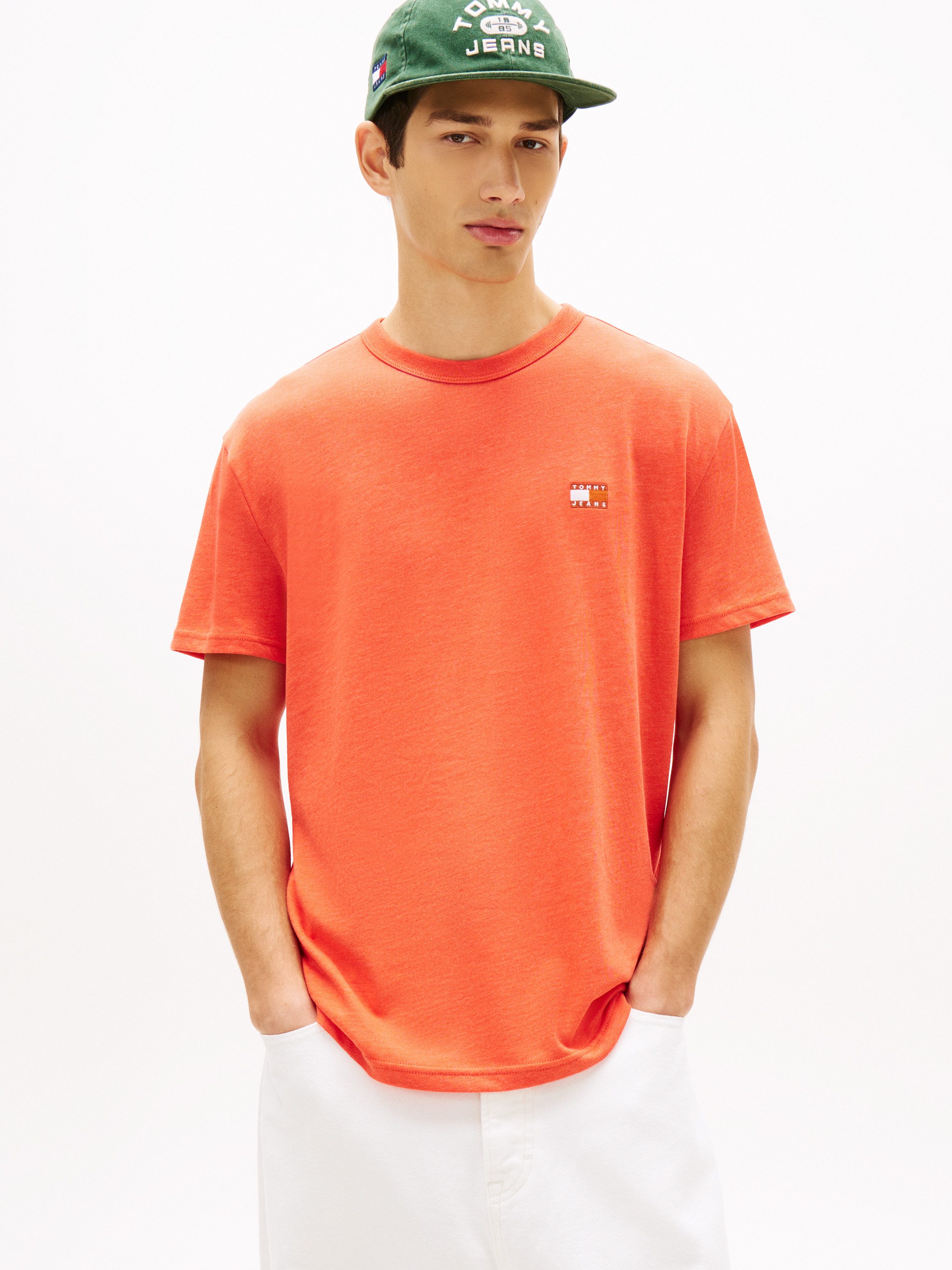 Tommy Jeans T-Shirt TJM REG BADGE Rundhals, Jersey, meliert, regular fit günstig online kaufen