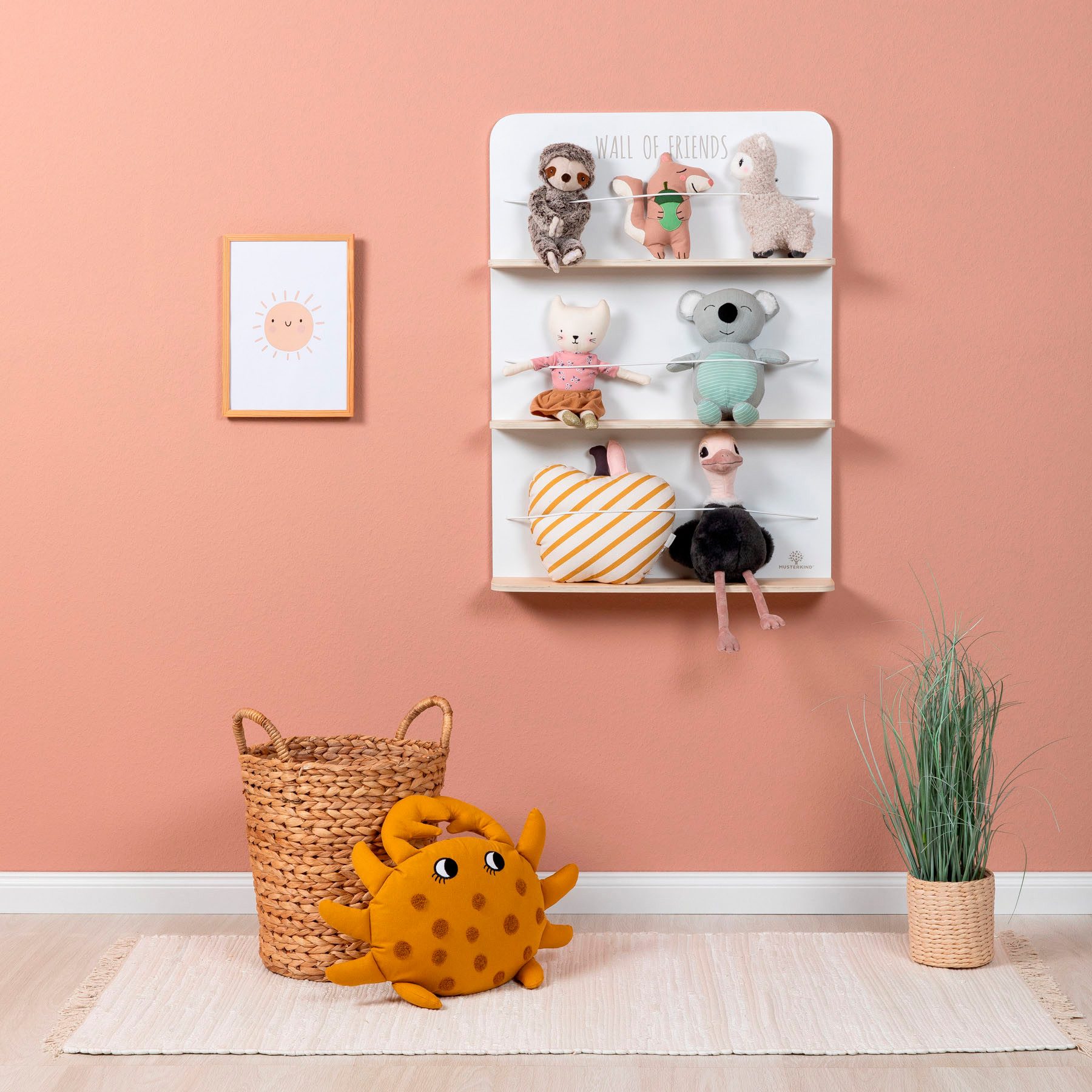 MUSTERKIND® Wandregal Wall of Friends, weiß/natur, günstig online kaufen