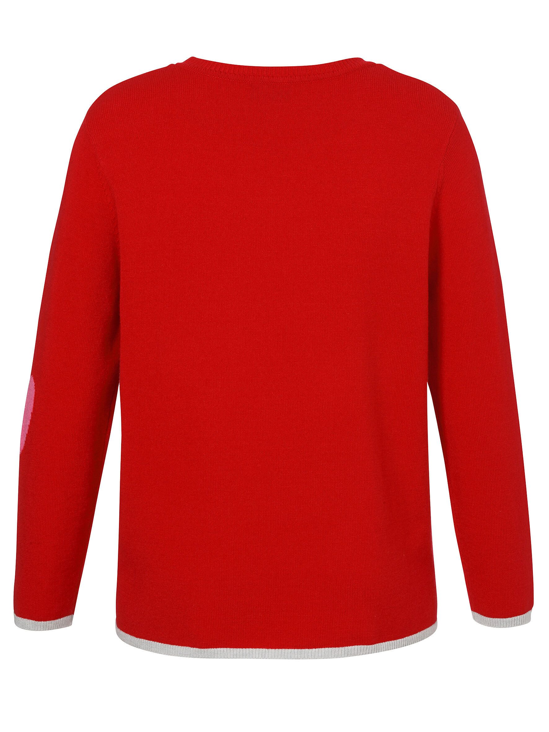 VIA APPIA DUE Strickpullover mit eingestrickten Jacquard-Herzen günstig online kaufen