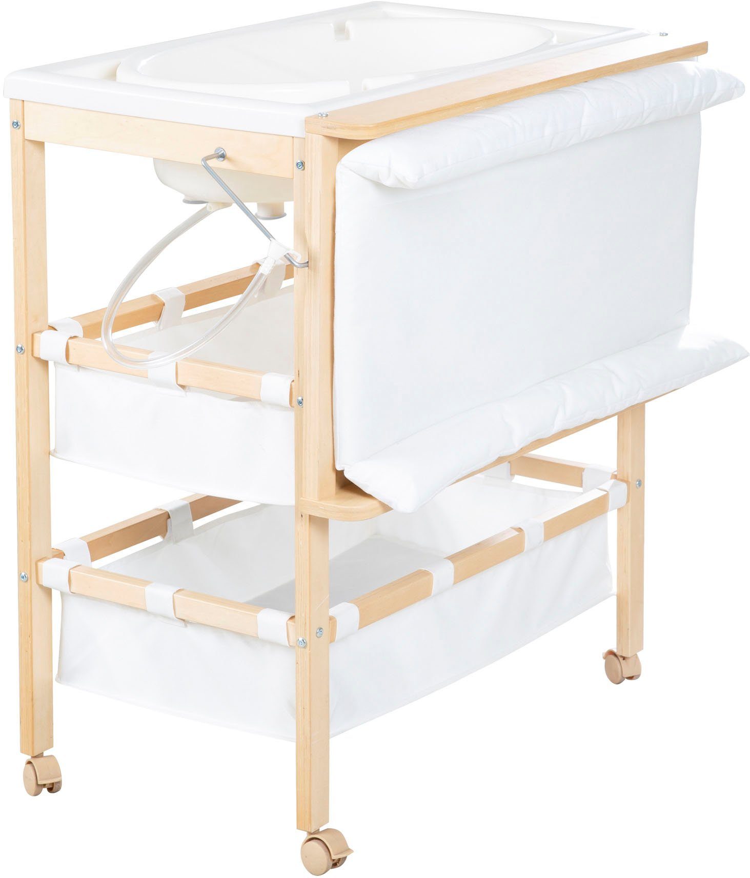 roba® Bade- und Wickelregal Baby Pool, natur, inkl. Wickelauflage weiß günstig online kaufen