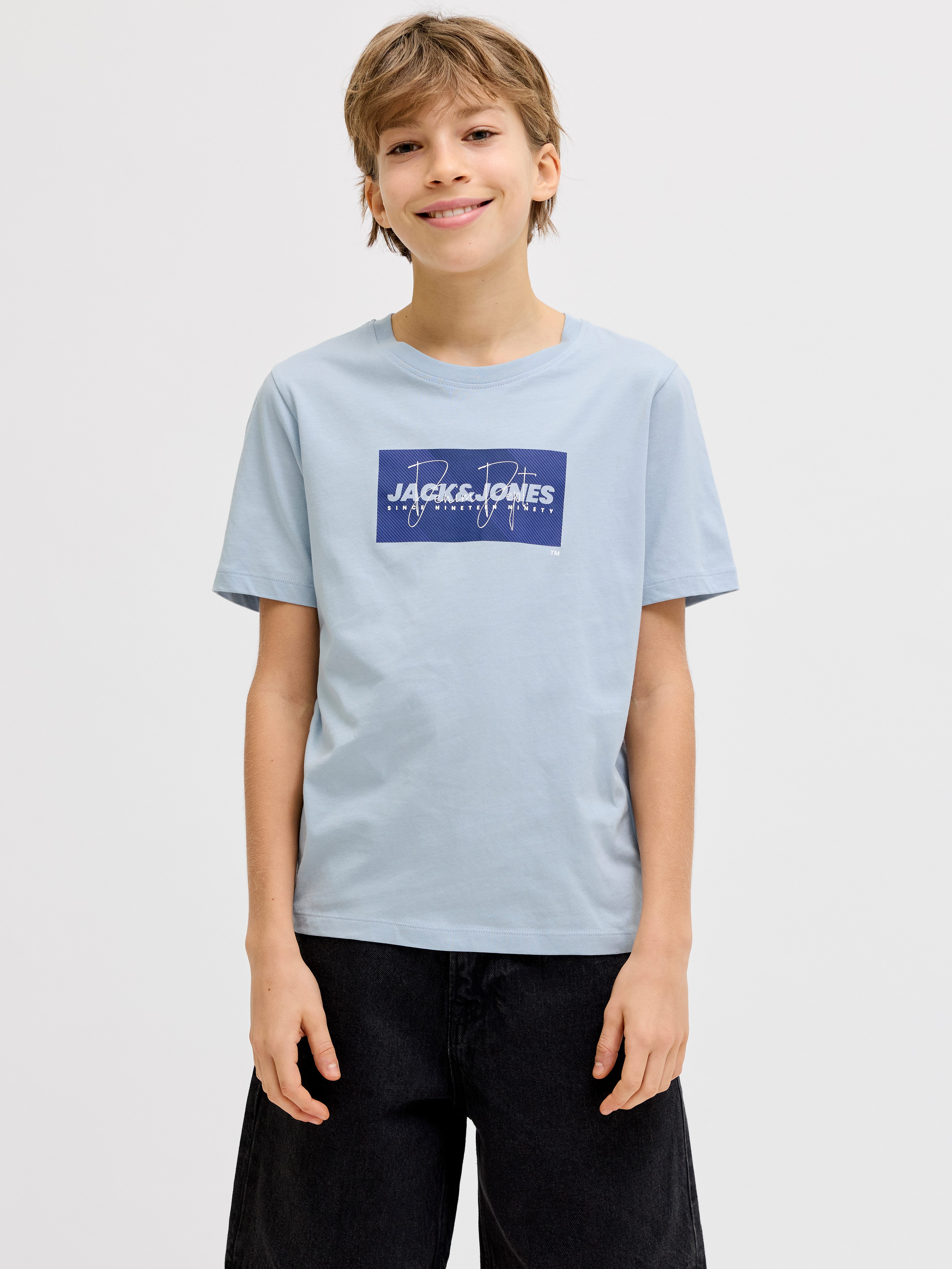 Jack & Jones Junior T-Shirt JJCOLE PRINT TEE SS CREW NECK JNR mit Logoprint