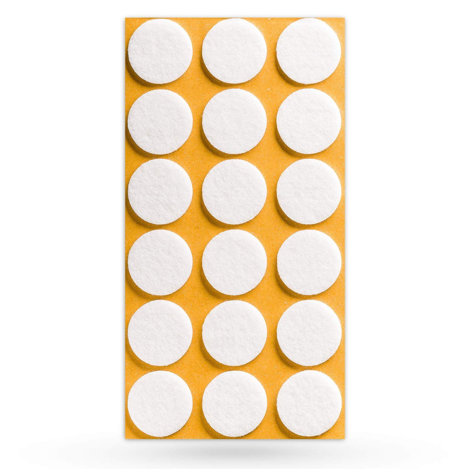 SO-TECH® Möbelfuß Filzgleiter Ø 25 x 3 mm selbstklebend schwarz oder weiß, (18-St)