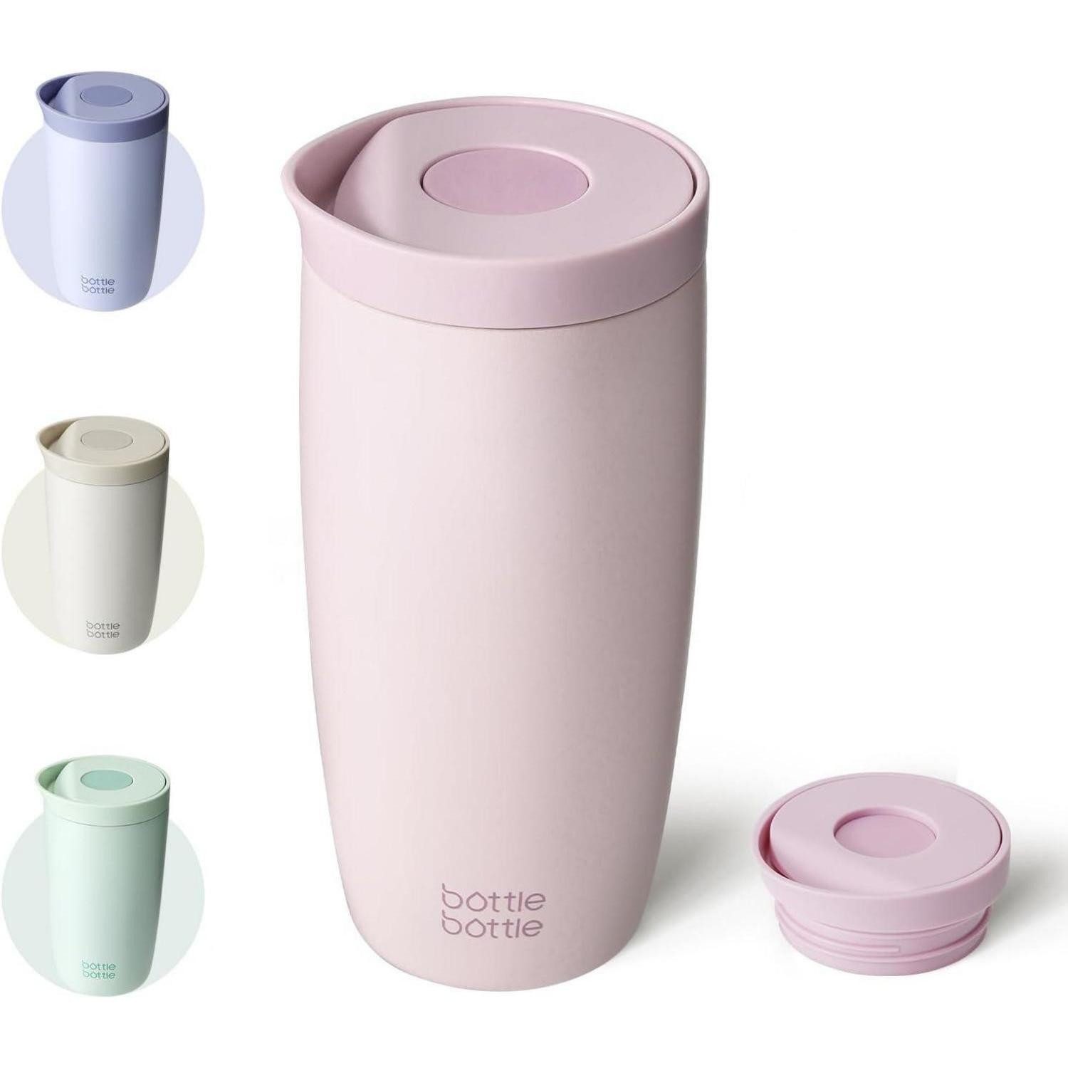 LuxusKollektion Thermobecher Thermobecher Edelstahl Auslaufsicher BPAfrei Heiß Kalt Rose 500 ml