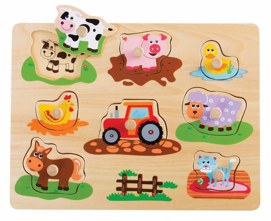 Steckpuzzle 20064 - Holzpuzzle mit Knauf