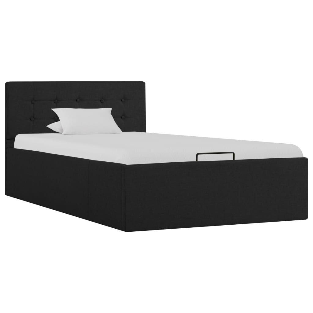 vidaXL Bettgestell Stauraumbett Hydraulisch Dunkelgrau Stoff 90x200 cm Bett günstig online kaufen