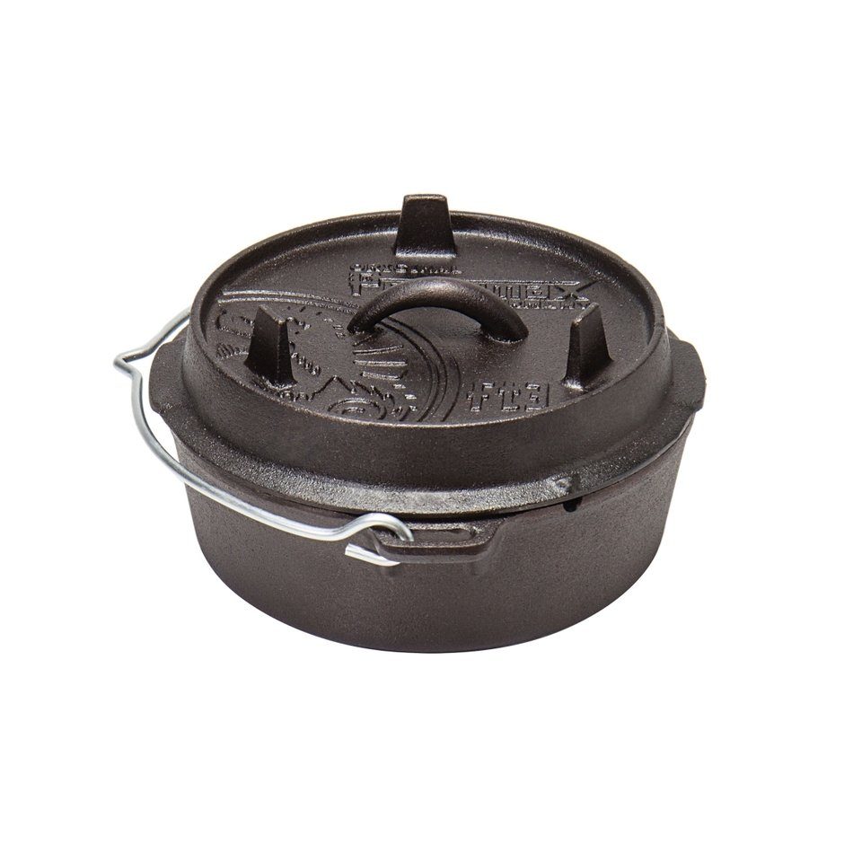 Petromax Grilltopf Petromax Feuertopf ft3 planer Boden, Gusseisen (2-tlg)