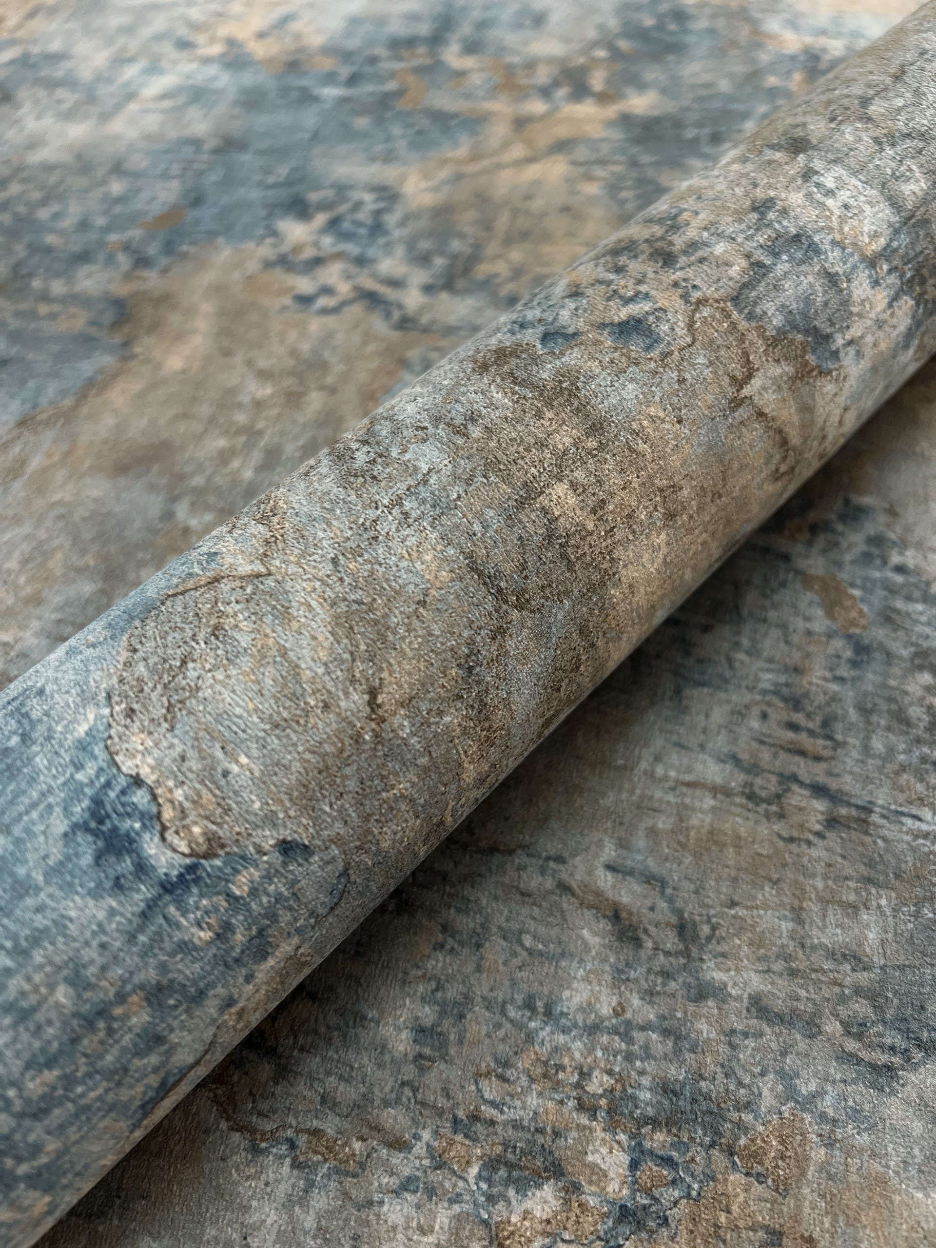 Newroom Vliestapete, Blau Tapete Modern Beton günstig online kaufen