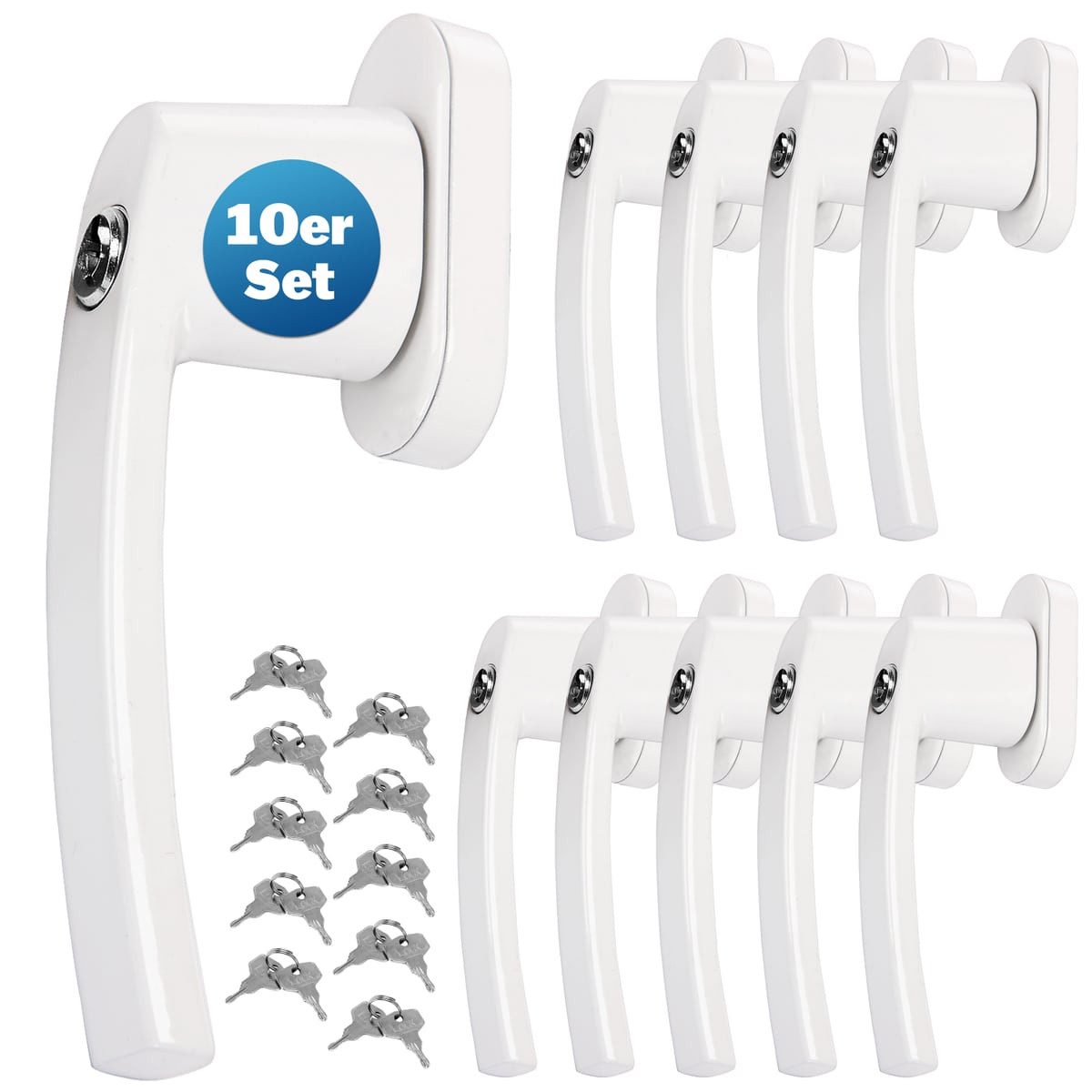 monzana Fenstergriff, 10x, Abschließbar Edelstahl 35mm günstig online kaufen