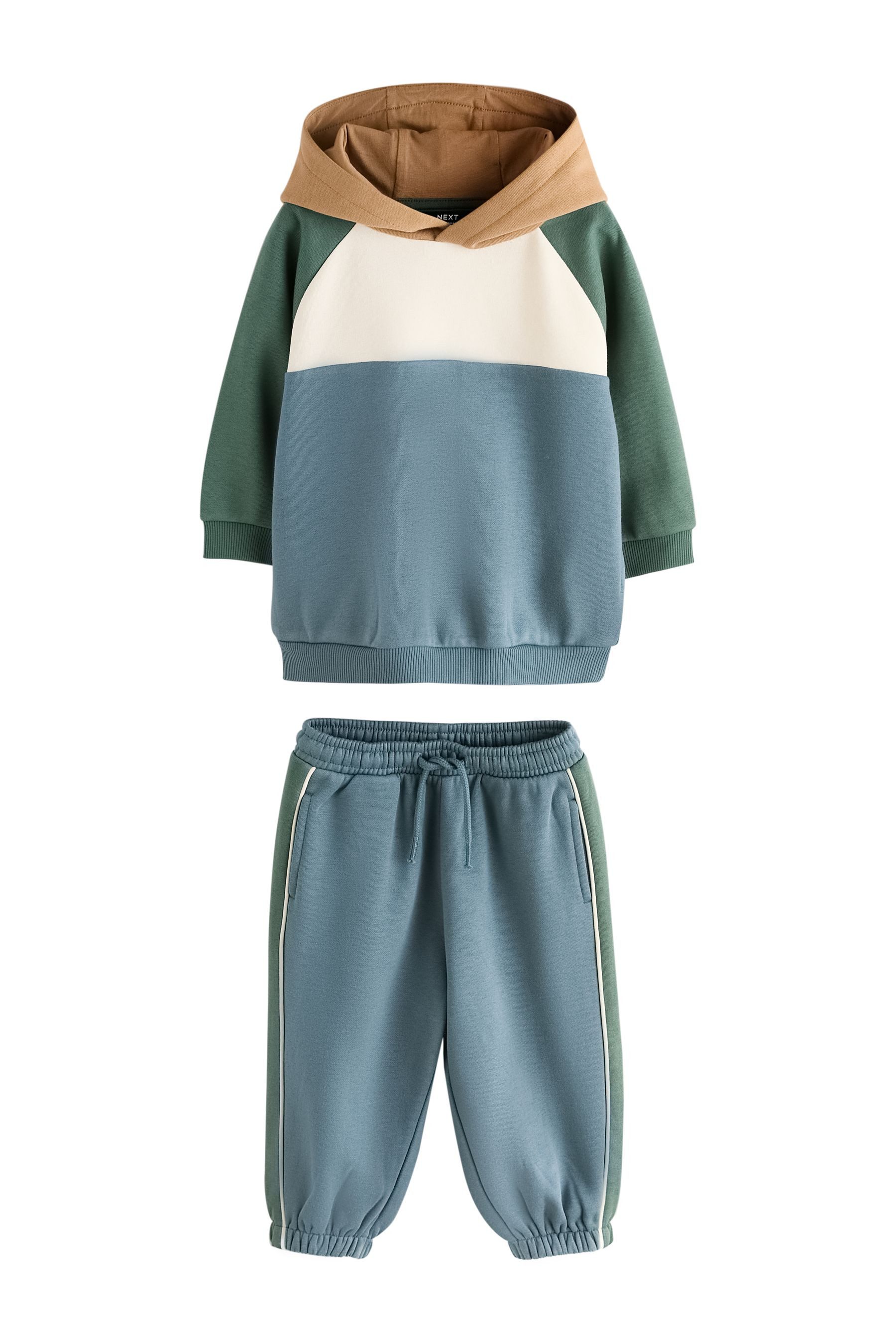 Next Sweatanzug Blockfarben-Kapuzensweatshirt und Jogginghose (2-tlg)