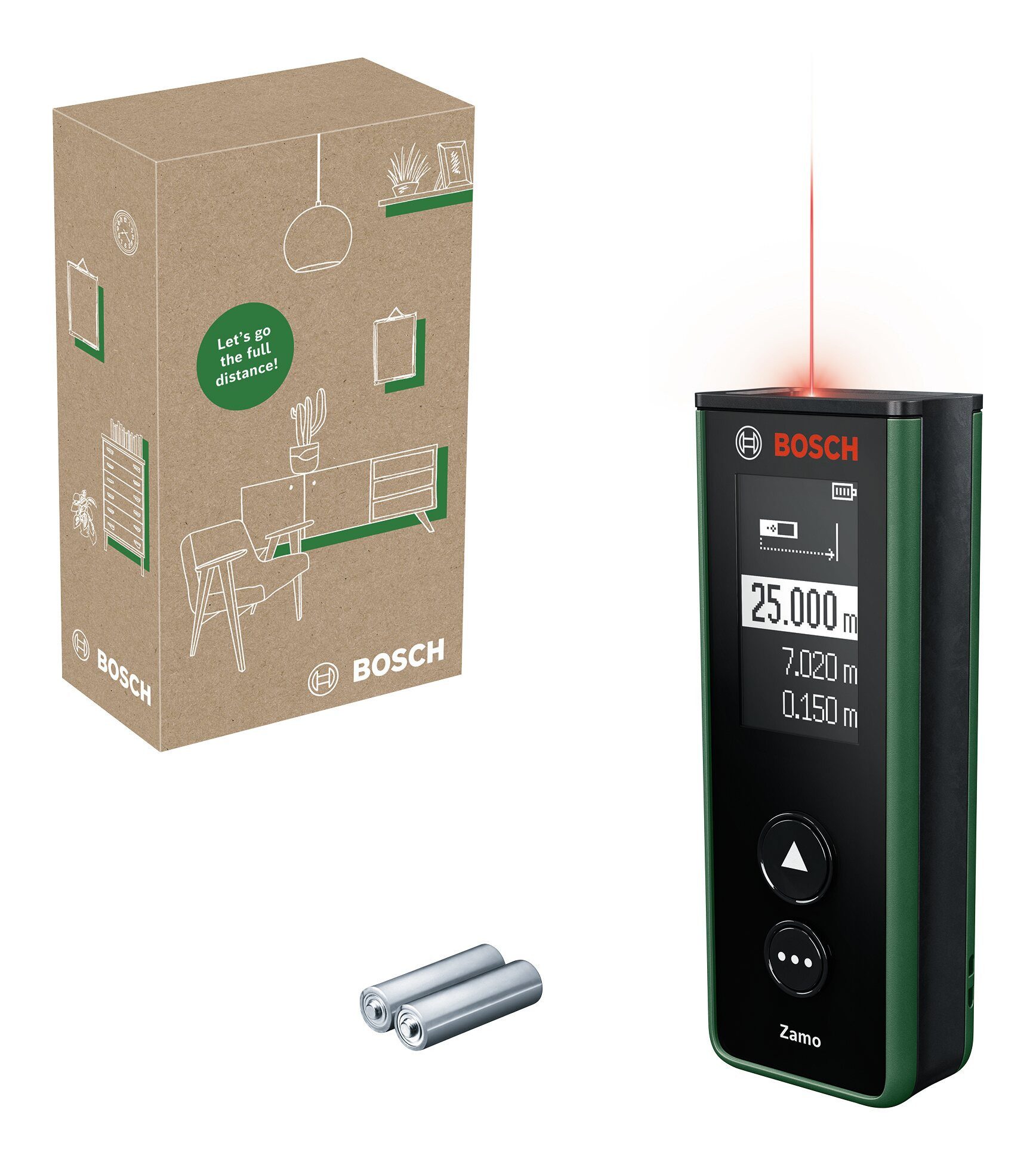 BOSCH Entfernungsmesser Zamo, Digitaler Laser - im eCommerce-Karton