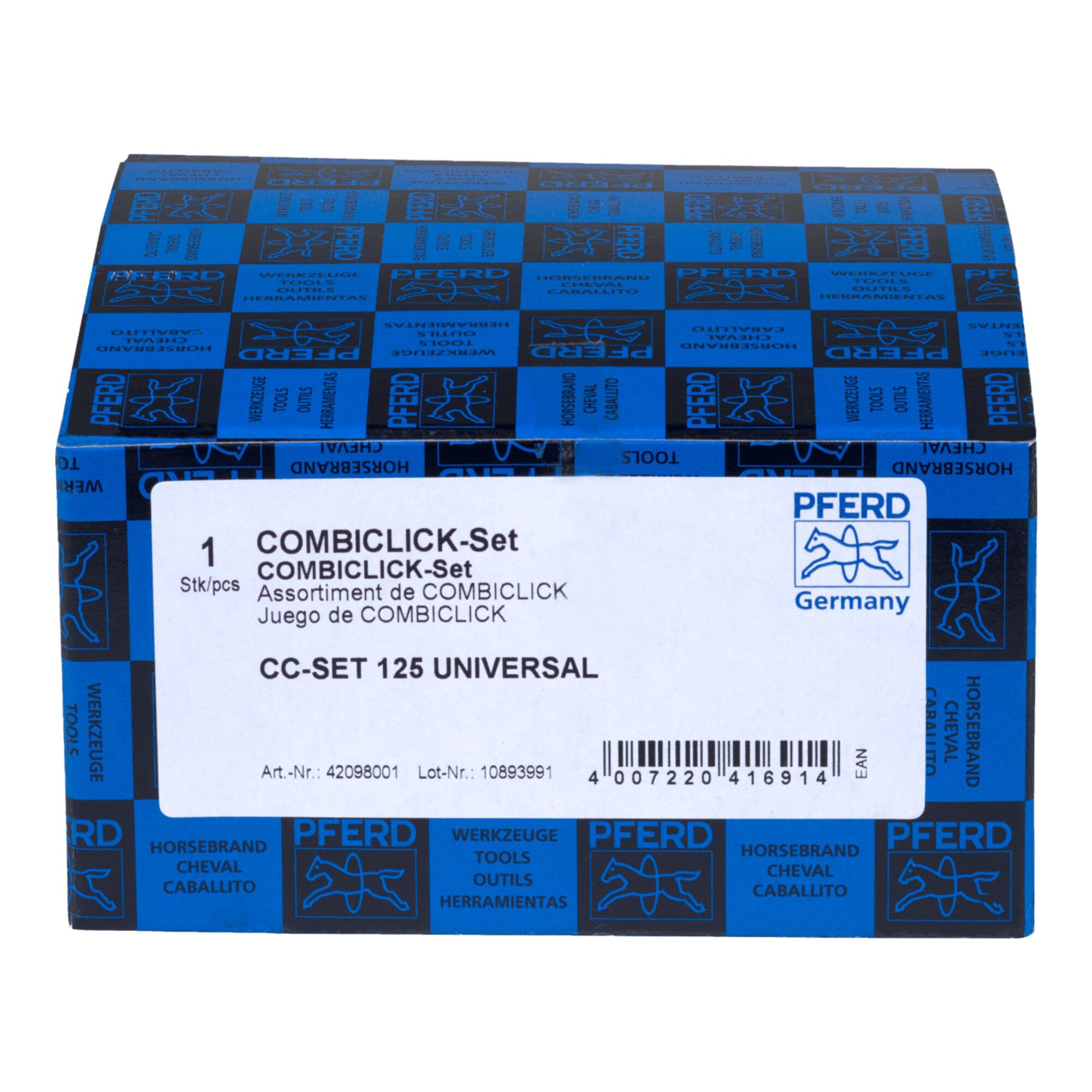 Pferd Schleifscheibe PFERD TOOLS COMBICLICK-Fiberscheiben-Set Korund Ø125mm A36, 60, 80, 12