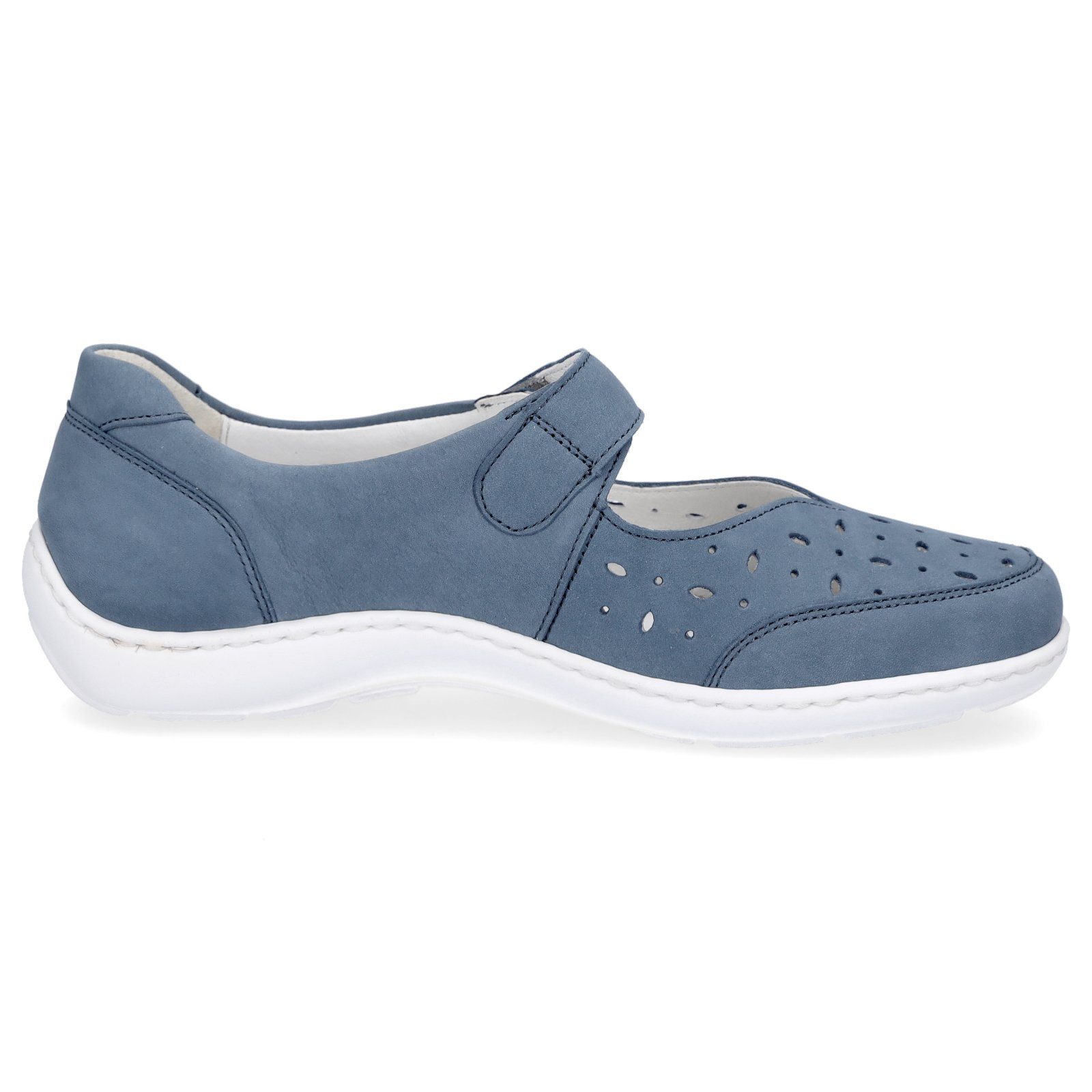 Waldläufer Waldläufer Damen Leder Klettschuh denim blau Slipper
