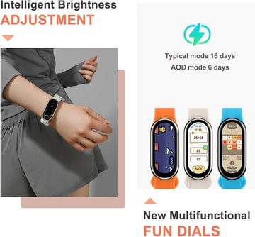 DABAOZHA Smartwatch (1,62 Zoll, Android, iOS), 200+ lustige Zifferblätter,150+ Sportmodi, 5ATM, mit Schlafüberwachung