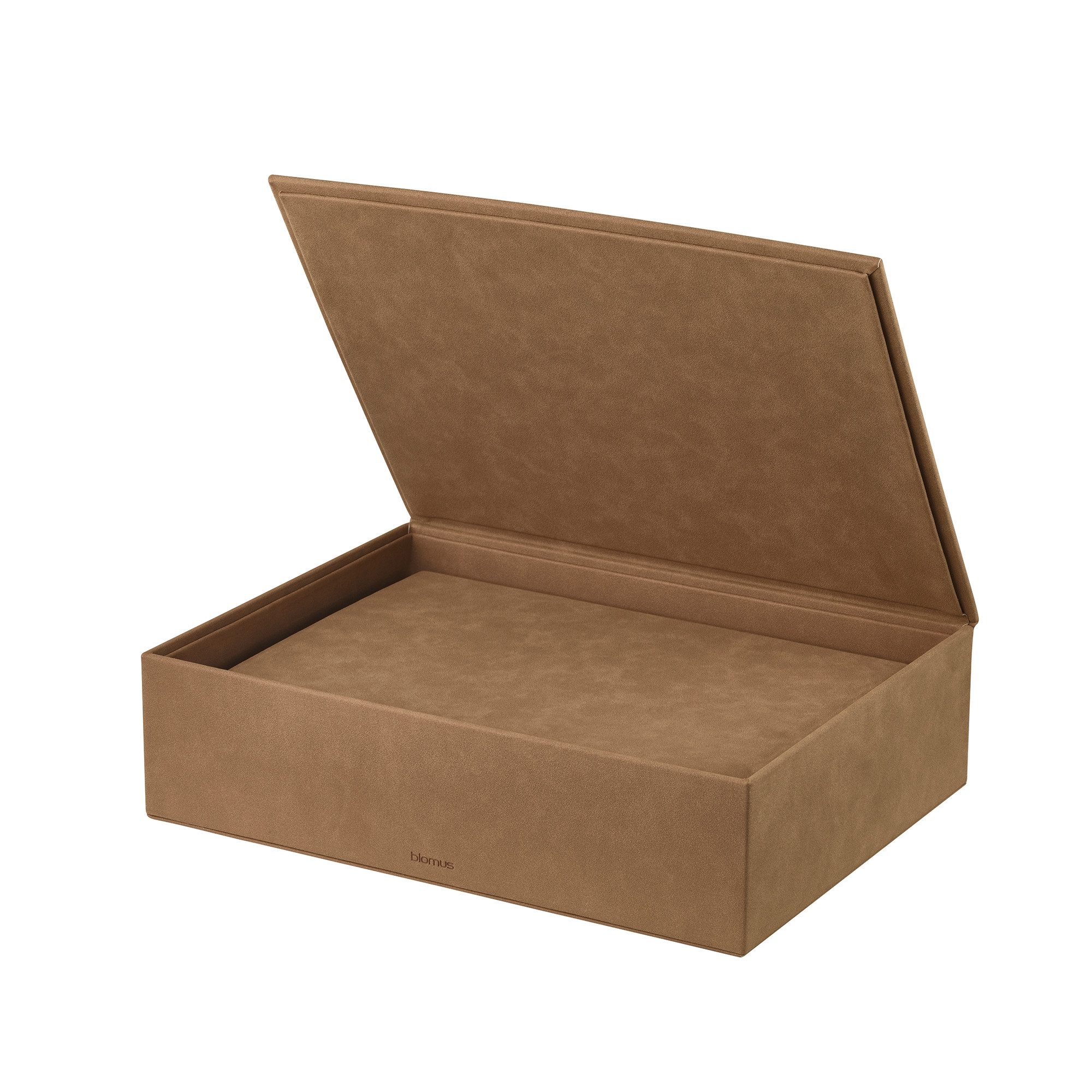 blomus Aufbewahrungsbox 2er Set -SAHLA- Organizer, Ordnungsboxen, Kisten Set, Storage Box (Set, 2 St., 2 Boxen), Funktionales Design, klare Linien, Wildlederoptik, Organizer